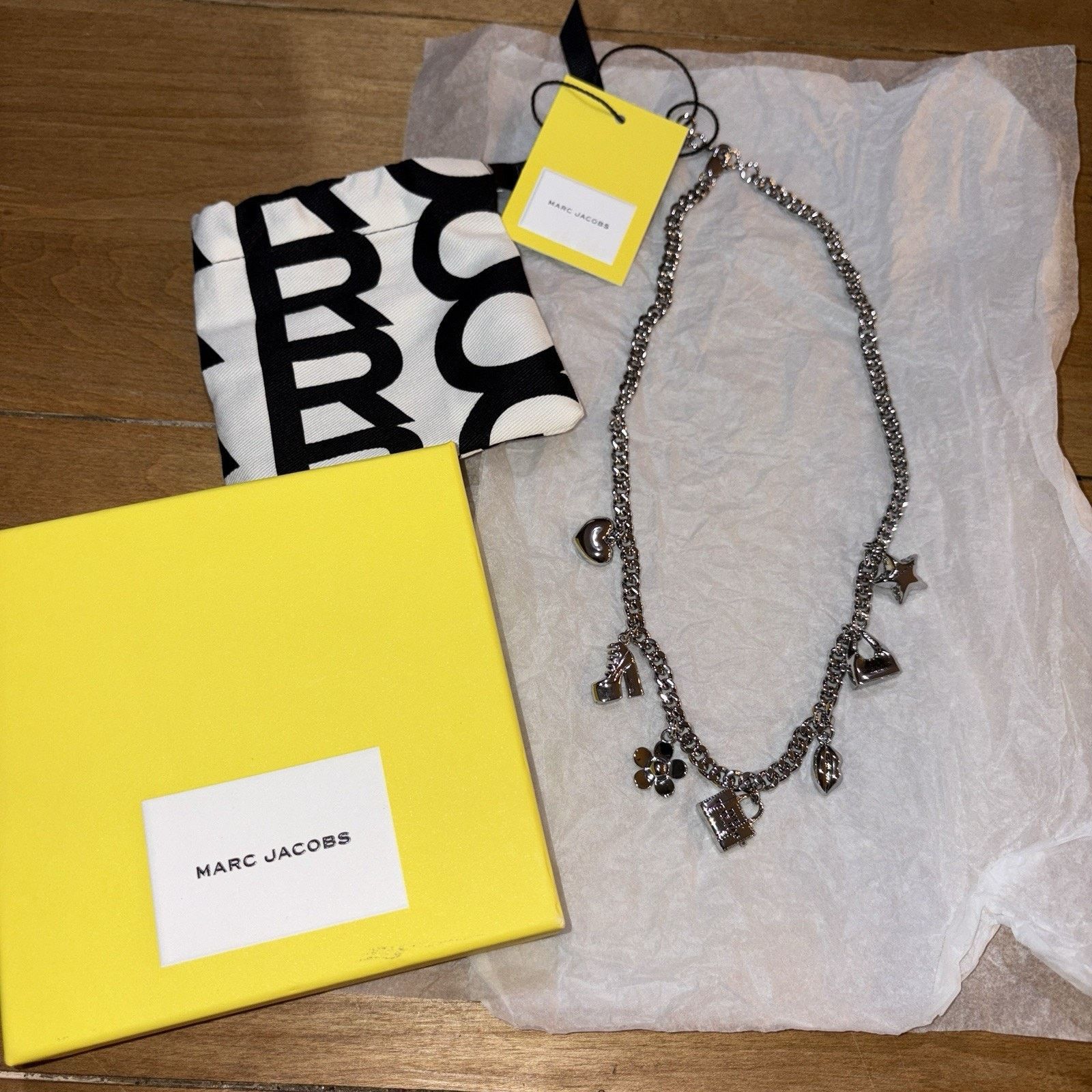 Marc Jacobs Marc Jacobs Mini Icon charm necklace NWT Silver Brass $175 Size ONE SIZE - 3 Thumbnail