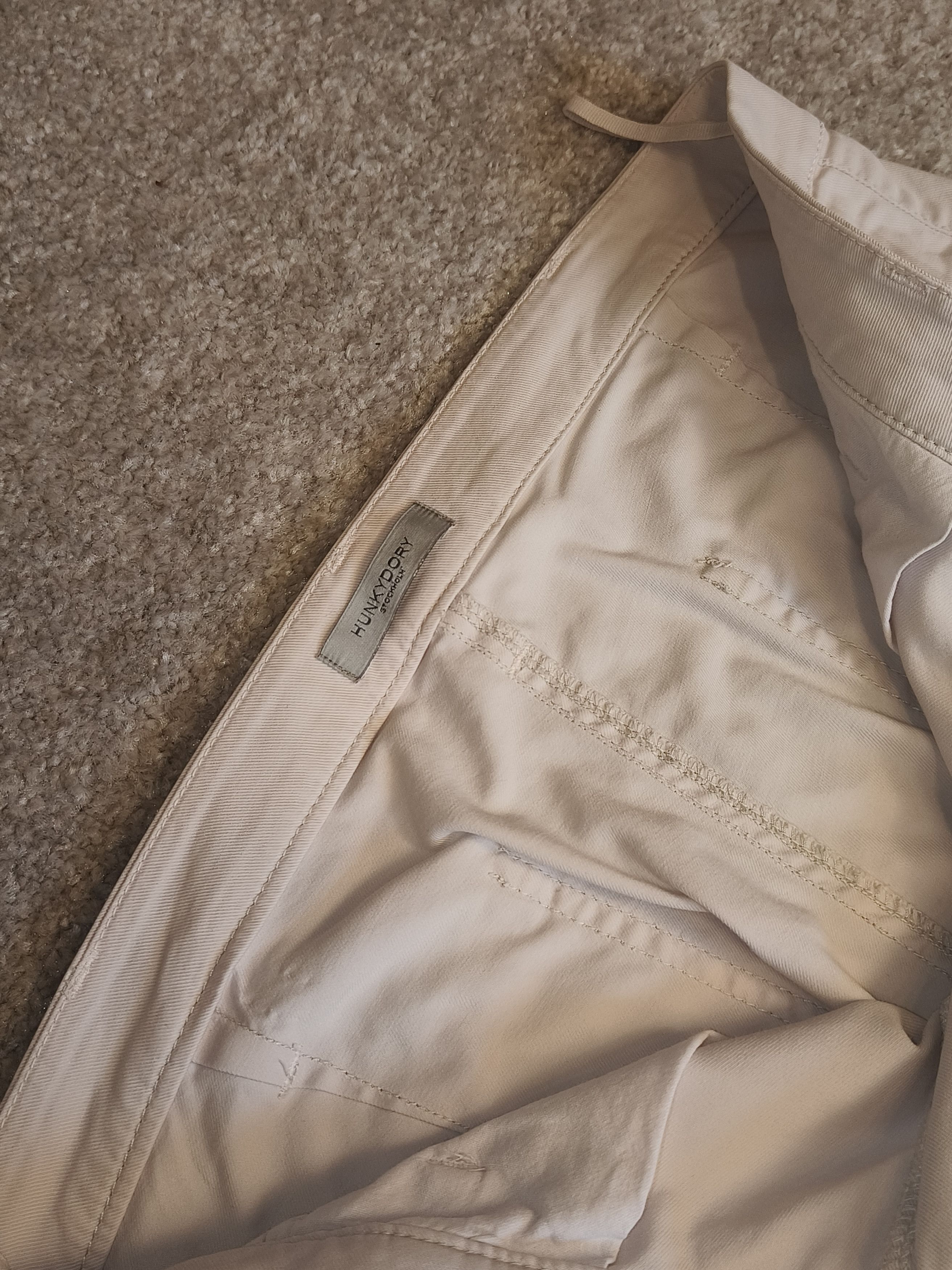 Other Hunkydory Cream/Off-White Ankle Zip Detail Pants Size 27" / US 4 / IT 40 - 2 Thumbnail