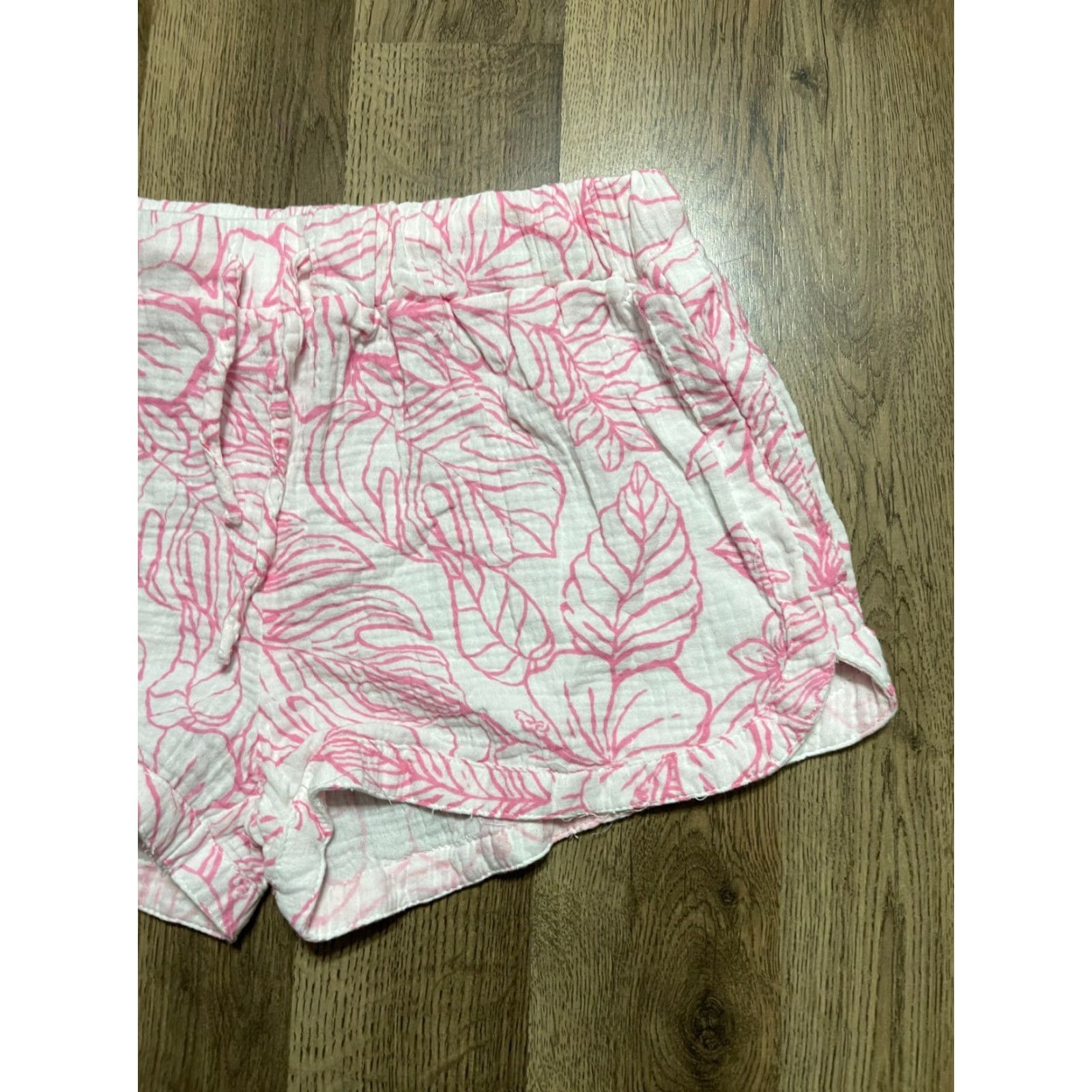 Pinko Ocean Drive Shorts Women's Size 28x3 Floral Pink White Tie Waist Casual Summer Womens Regular Fit Shorts Size 28" / US 6 / IT 42 - 4 Thumbnail