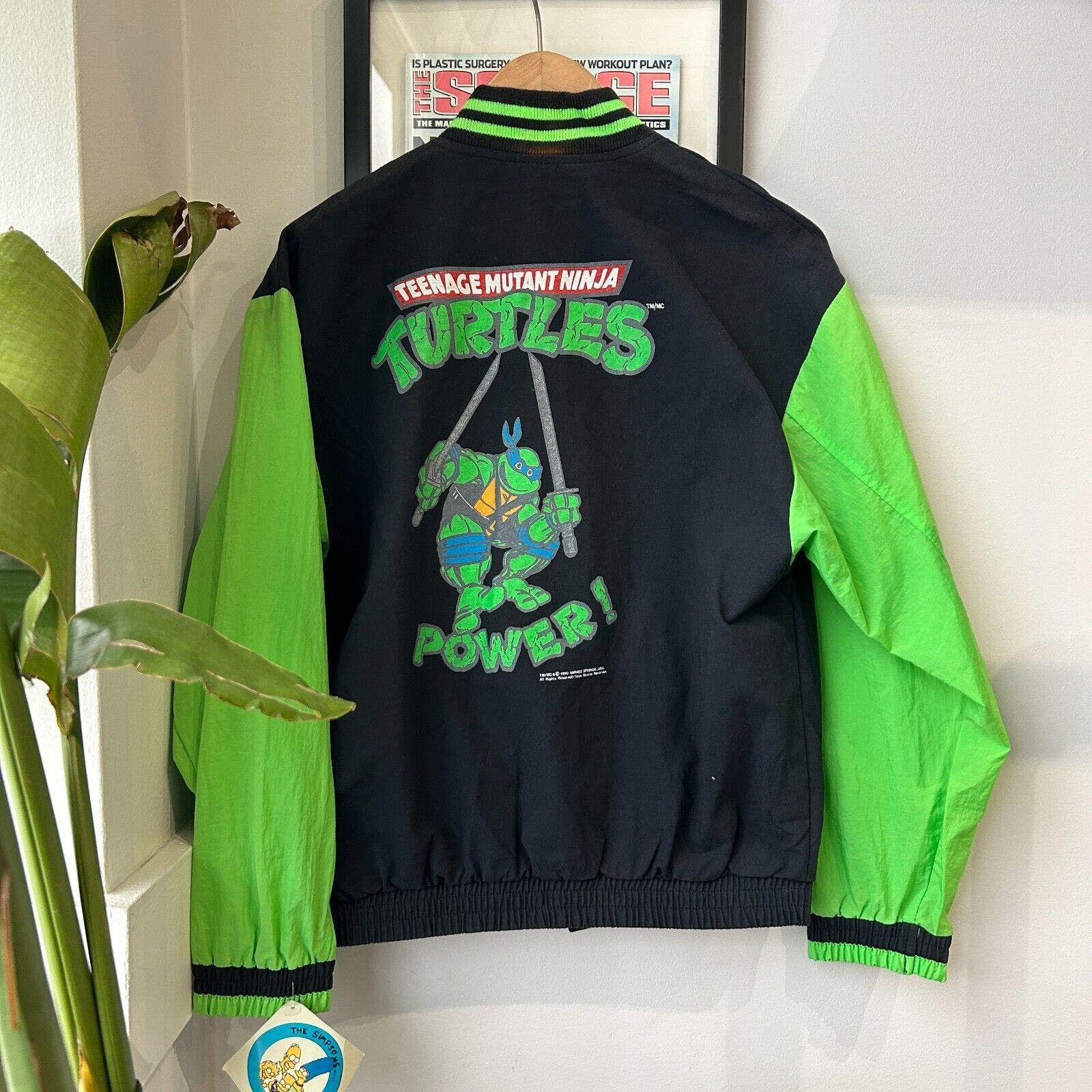 The Simpsons VINTAGE 90s | Teenage Mutant Ninja Turtles Bomber Jacket XS Size US XS / EU 42 / 0 - 7 Thumbnail