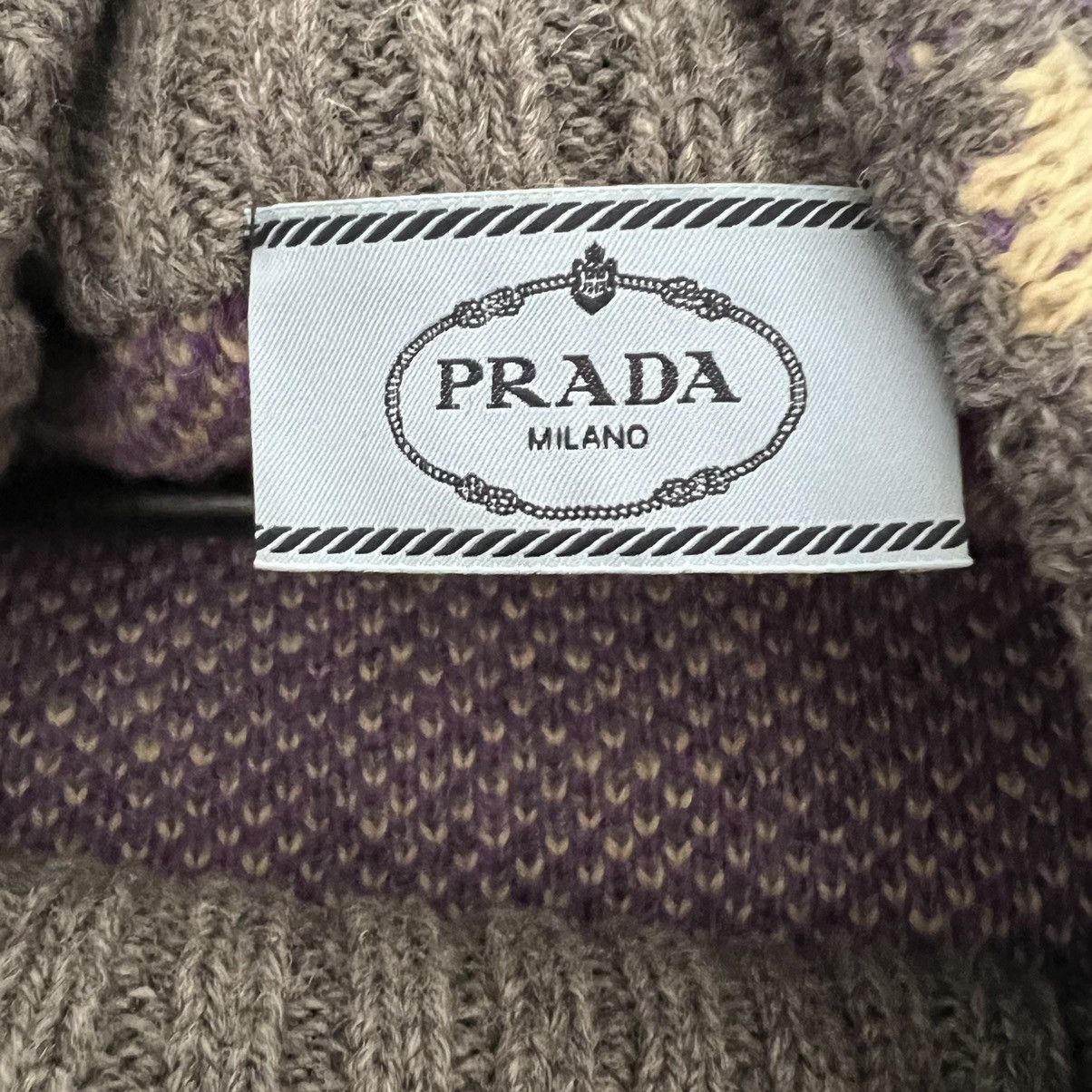 Prada Prada sport logo knitwear runway sweater gray purple Size M / US 6-8 / IT 42-44 - 2 Thumbnail