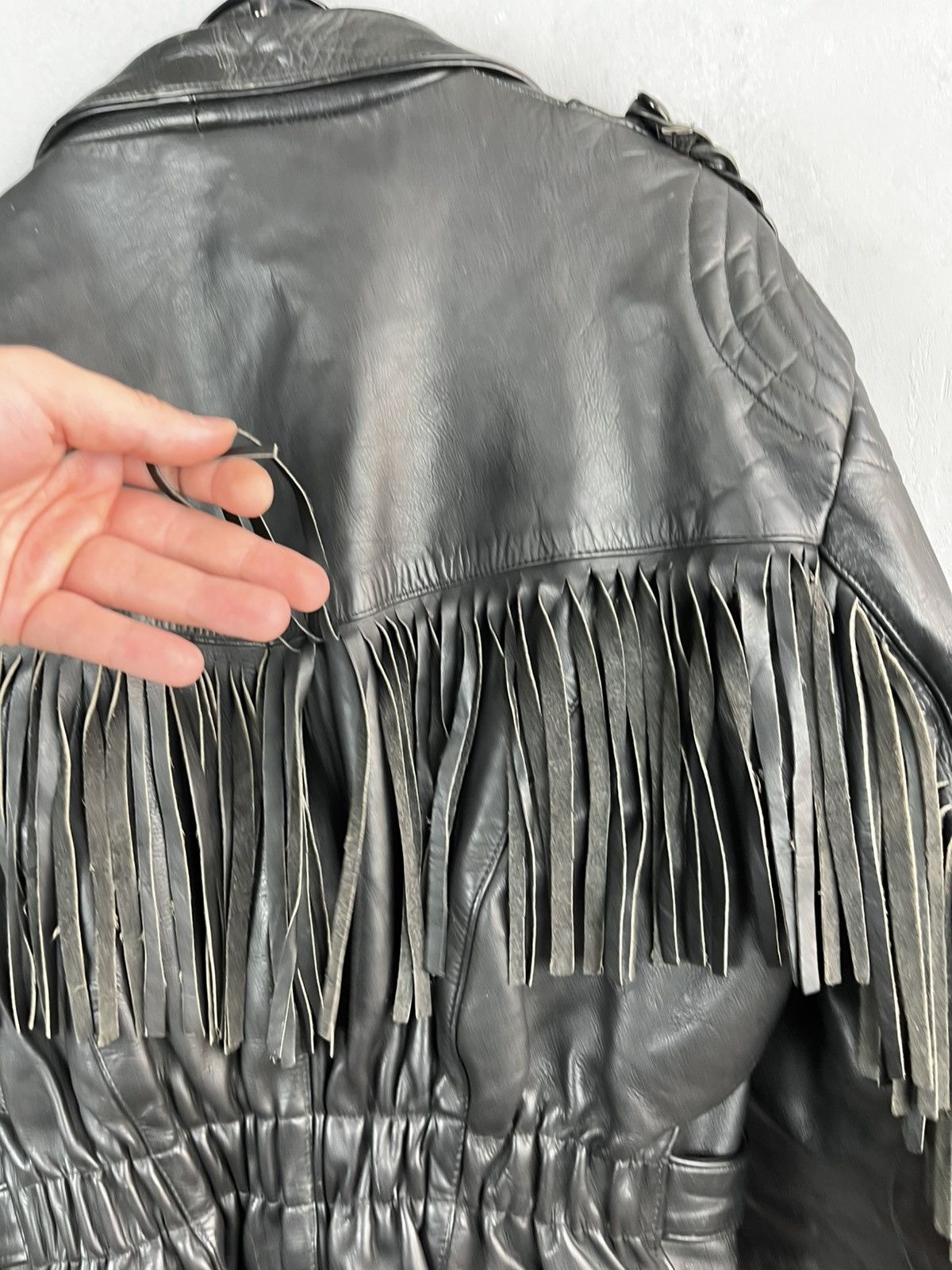 Genuine Leather × Leather × Vintage Leather Jacket vintage 90s Kurt Cobain style Size US L / EU 52-54 / 3 - 14 Thumbnail
