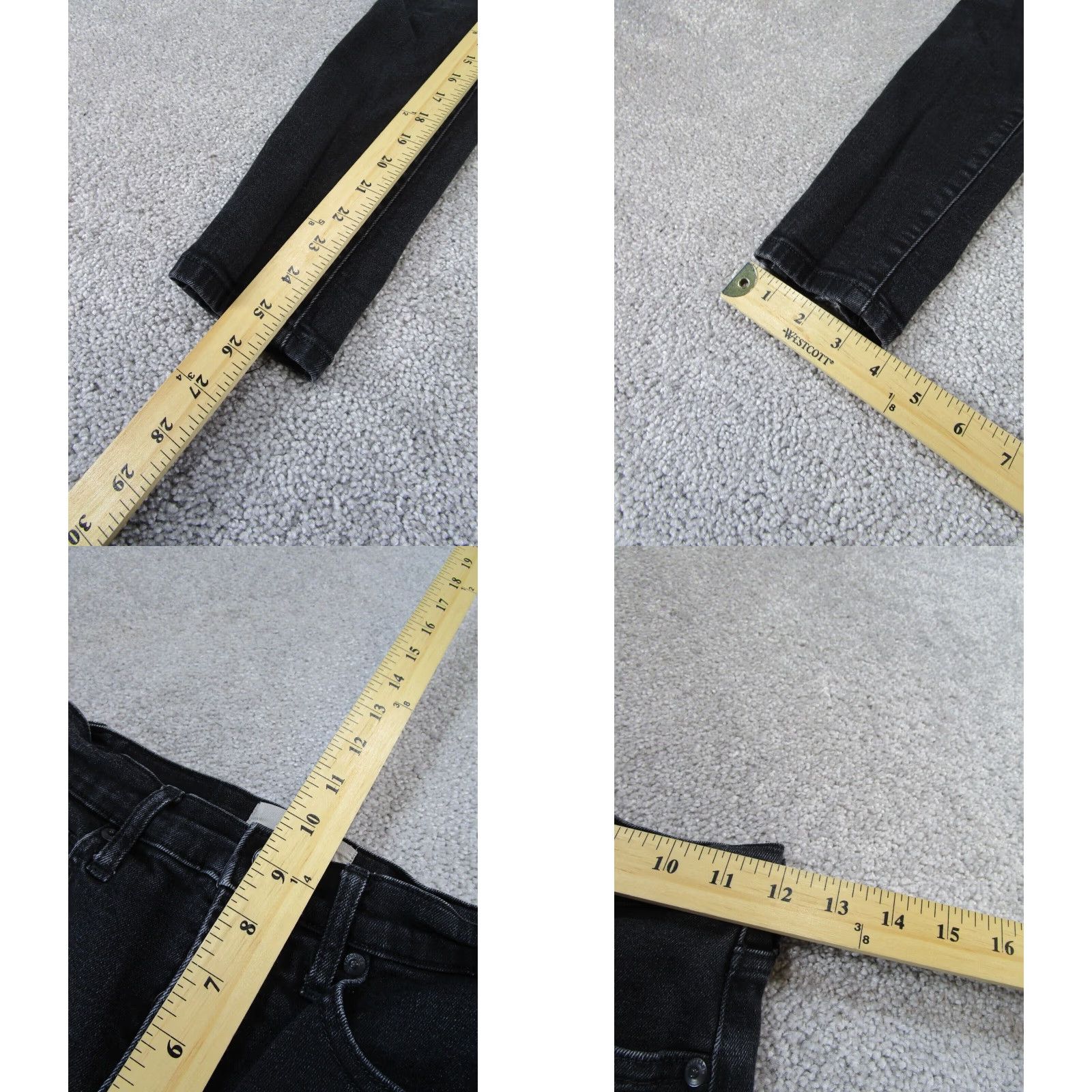 Everlane Everlane Womens Skinny Ankle Jeans Black Denim Size 26 Size 26" / US 2 / IT 38 - 4 Thumbnail