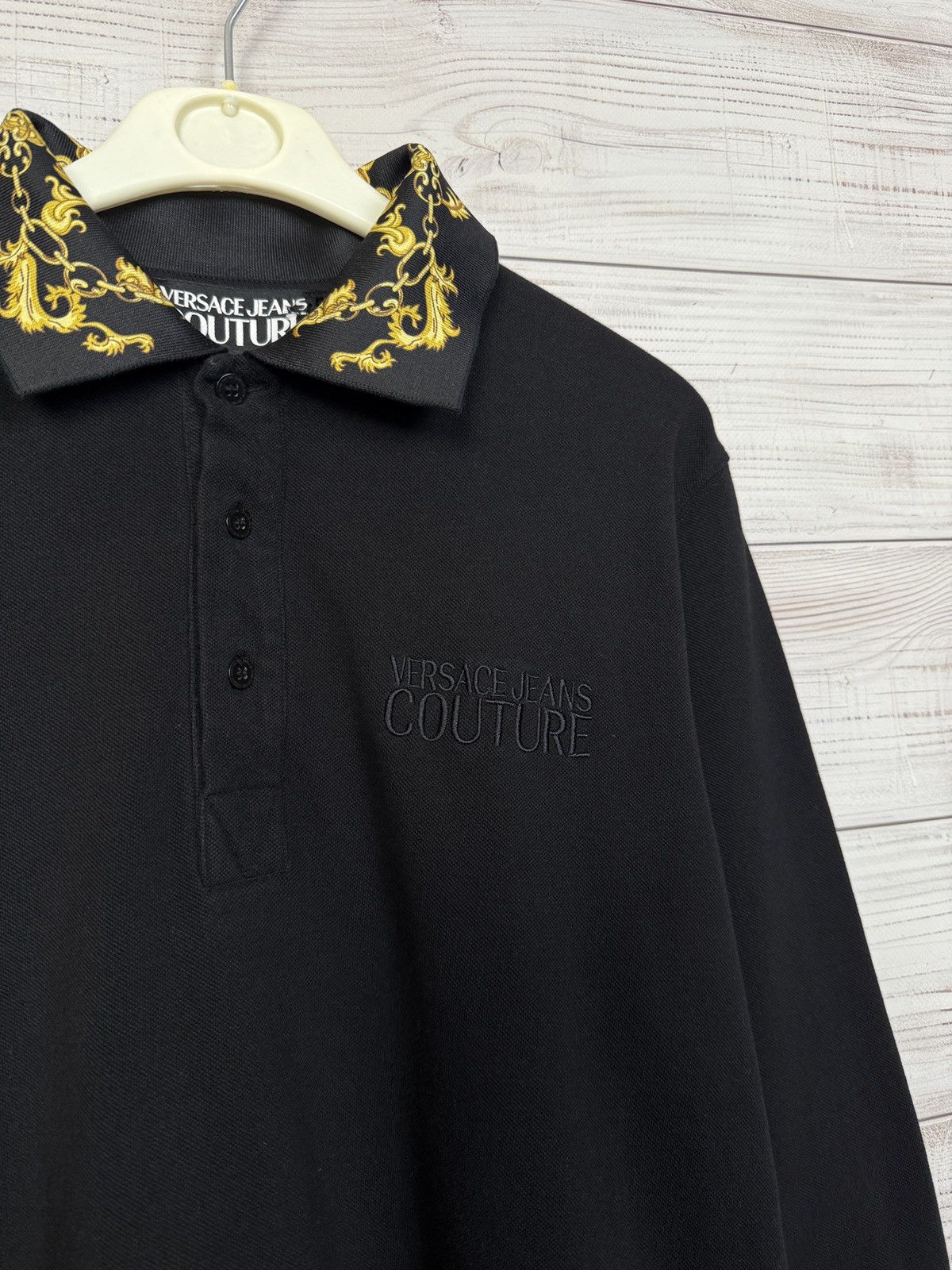 Versace Vintage longsleeve Versace polo Graphic Print streetwear y2k Size US L / EU 52-54 / 3 - 3 Thumbnail
