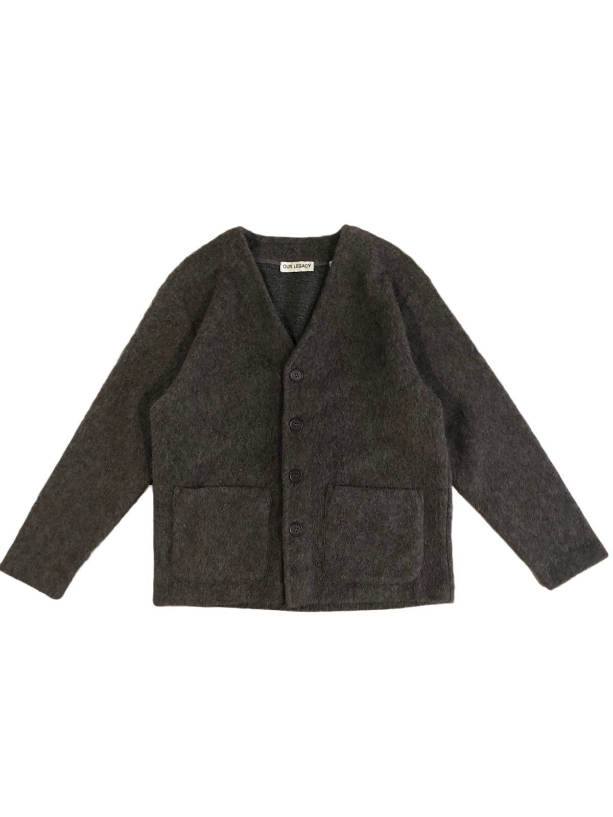 Our Legacy Our Legacy Mole Grey Fuzz Mohair Cardigan | Grailed