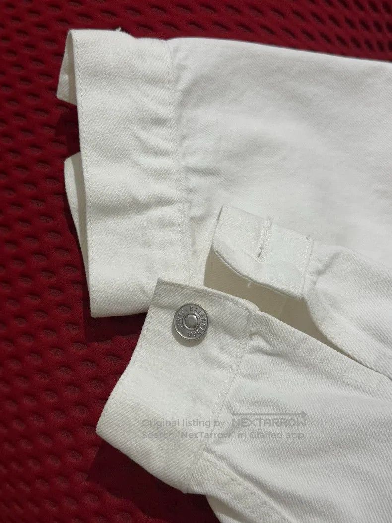 Balenciaga Balenciaga Back Letter Logo Embroidered Stone Washed White Size XS / US 0-2 / IT 36-38 - 4 Thumbnail
