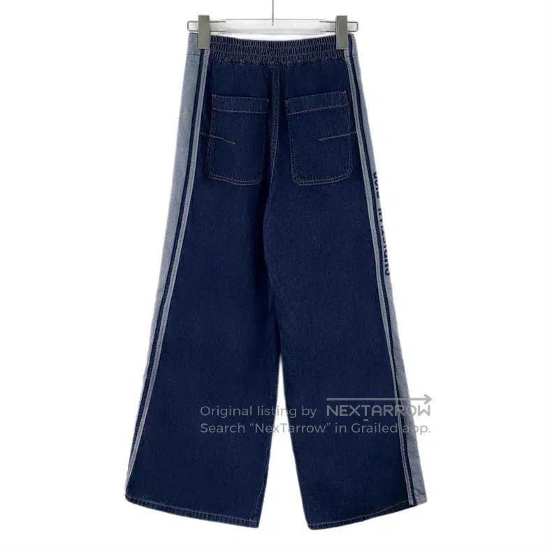 Dior Dior Dark blue side logo letter cotton denim wide-leg trou Size 42" / US 20 - 2 Thumbnail