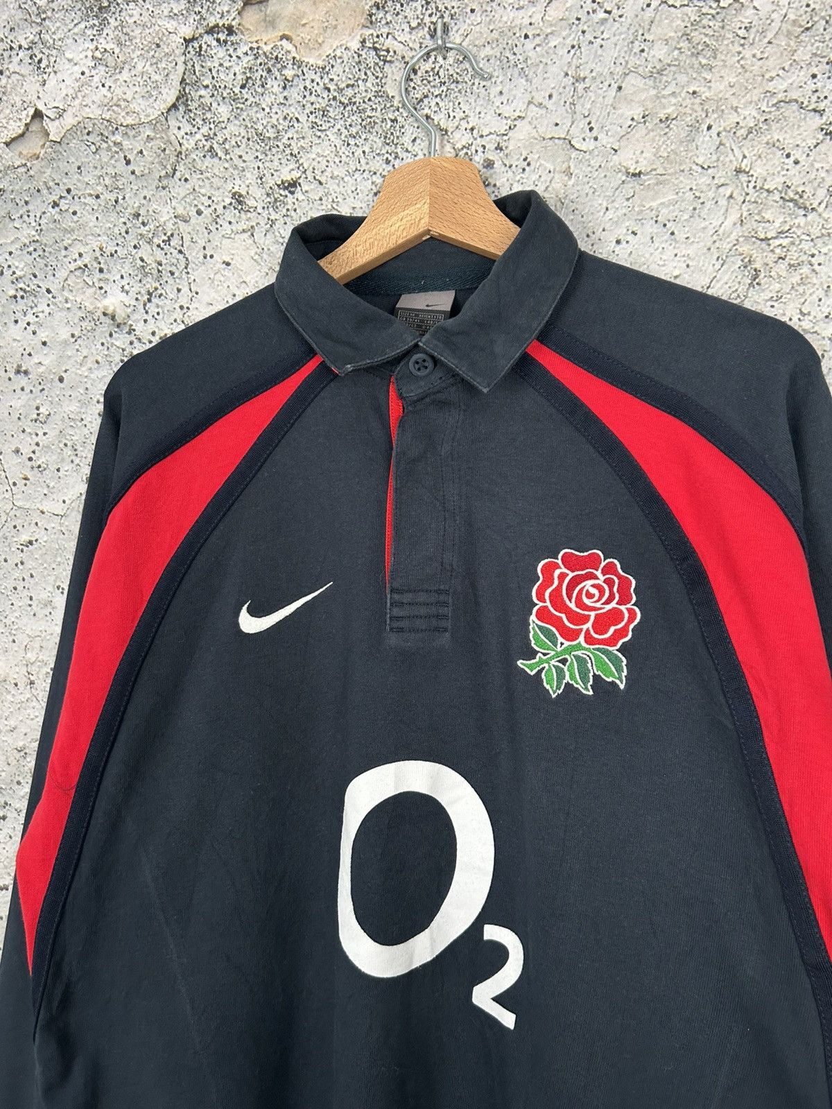 Nike Vintage Nike England Rugby Jersey Sportswear Rare 90s O2 Size US M / EU 48-50 / 2 - 3 Thumbnail