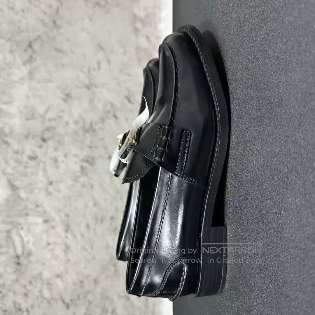 Prada prada black leather loafers size 38. Size US 7.5 / IT 37.5 - 1 Thumbnail