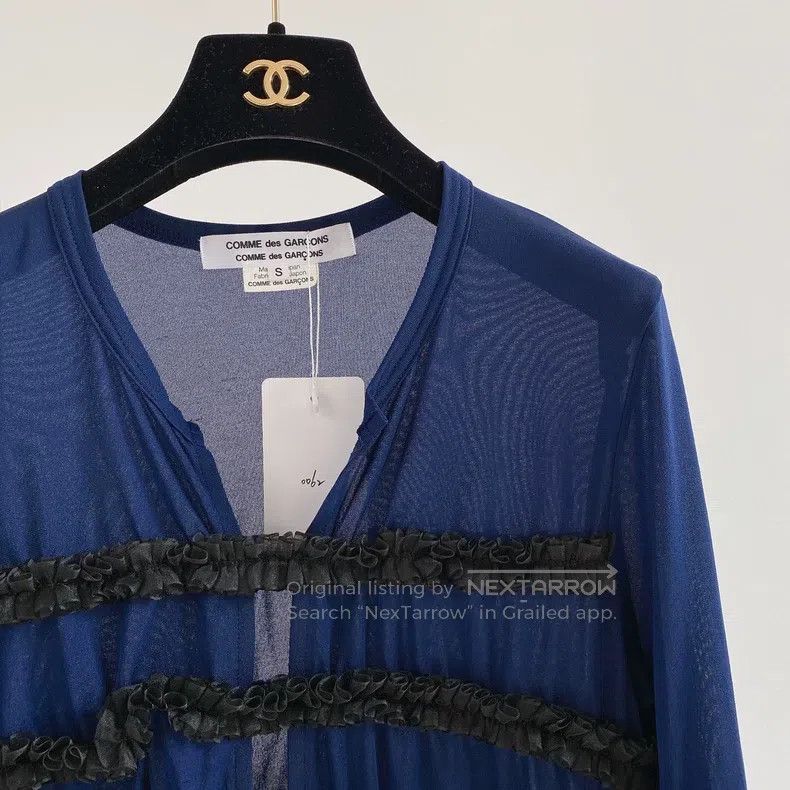Comme des Garcons Comme Des Garcons Blue lace top with elasticity Size S / US 4 / IT 40 - 3 Thumbnail