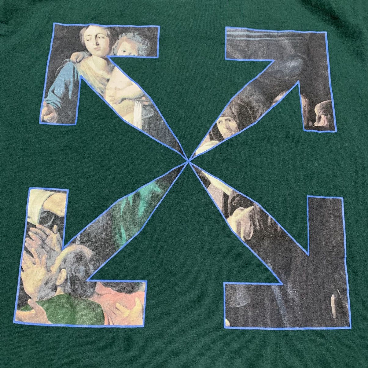 Off-White Off White Small Caravaggio Arrows Green Tee Virgil Abloh Size US S / EU 44-46 / 1 - 5 Thumbnail