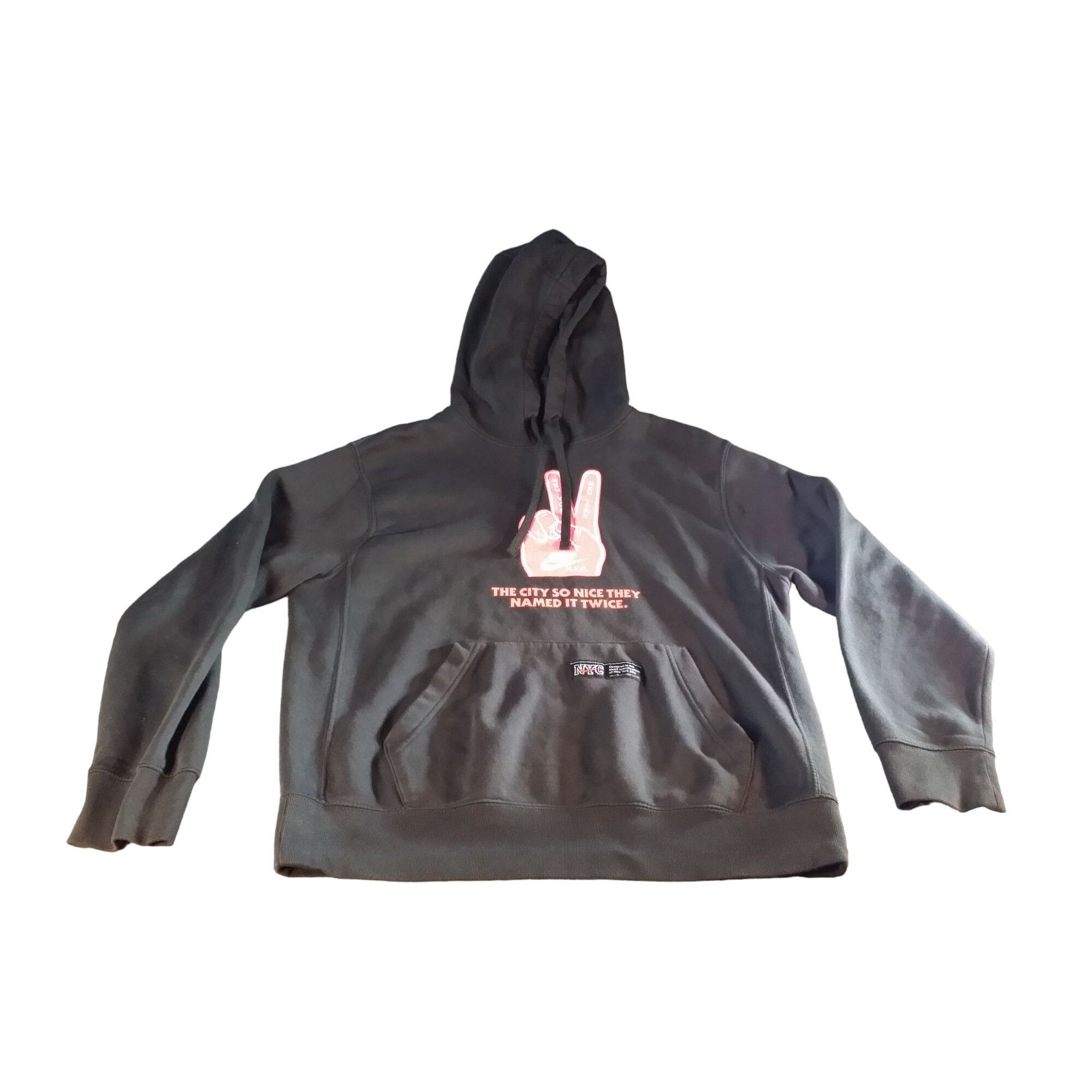 Nike Nike NYC Hoodie Men Sz M Black Graphic Print Drawstring Casu Size US M / EU 48-50 / 2 - 1 Thumbnail
