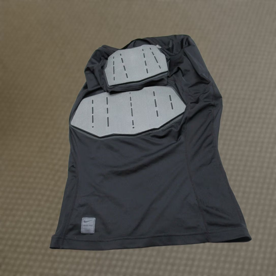 Nike Nike Pro Hyperstrong Shirt Mens M Black Padded Compression Football Short Sleeve Crew Neck Athletic Size US M / EU 48-50 / 2 - 1 Thumbnail