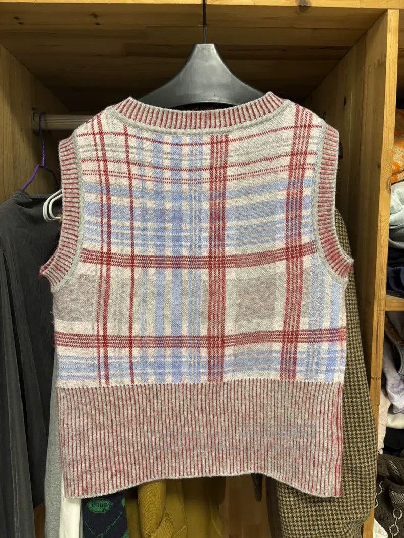 Vivienne Westwood Vivienne Westwood Plaid Knit Vest, Wool Mulberry Silk Fabr Size L / US 10 / IT 46 - 5 Thumbnail