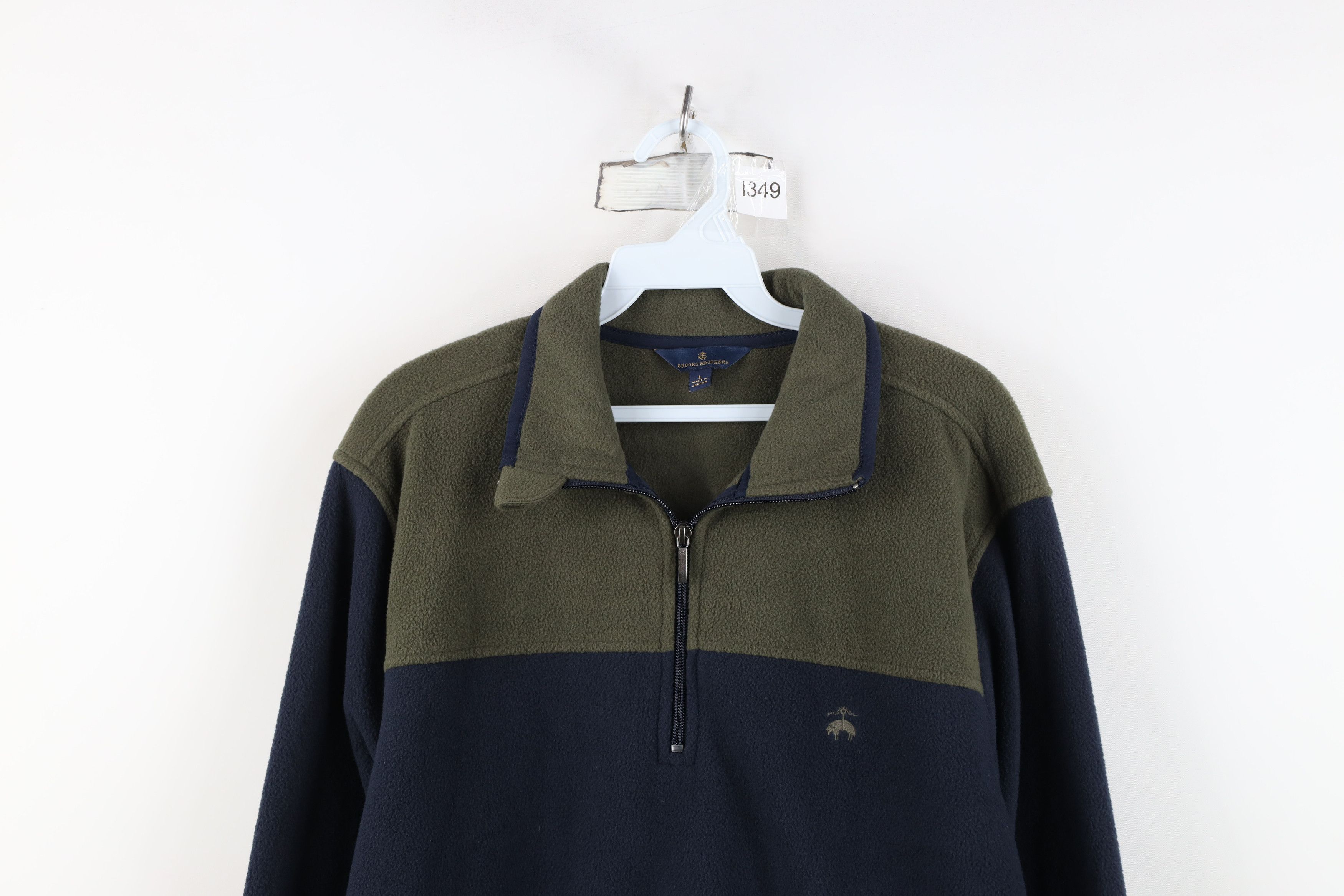 Brooks Brothers Brooks Brothers Color Block Half Zip Fleece Pullover Sweater Size US L / EU 52-54 / 3 - 2 Thumbnail
