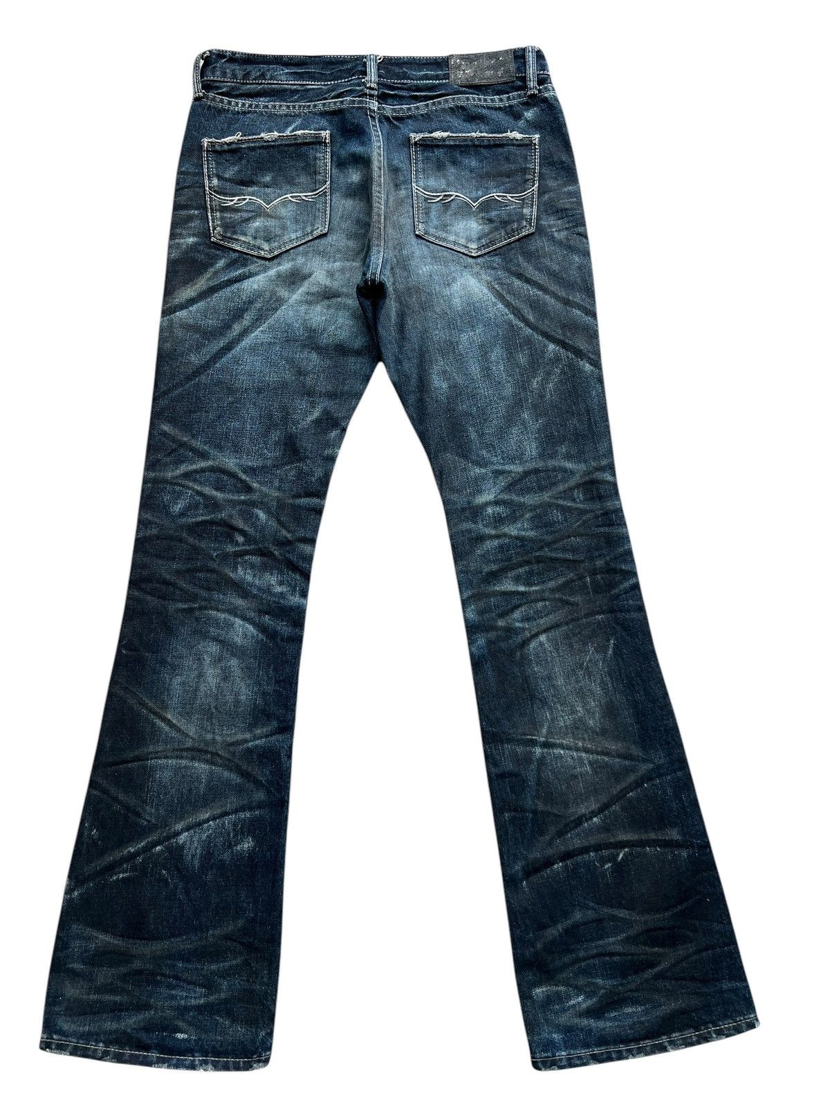 GOSTAR DE FUGA GostaDe Fuga Distressed Bootcut Goth Flare Denim Jeans 32x33 Size US 32 / EU 48 - 3 Thumbnail