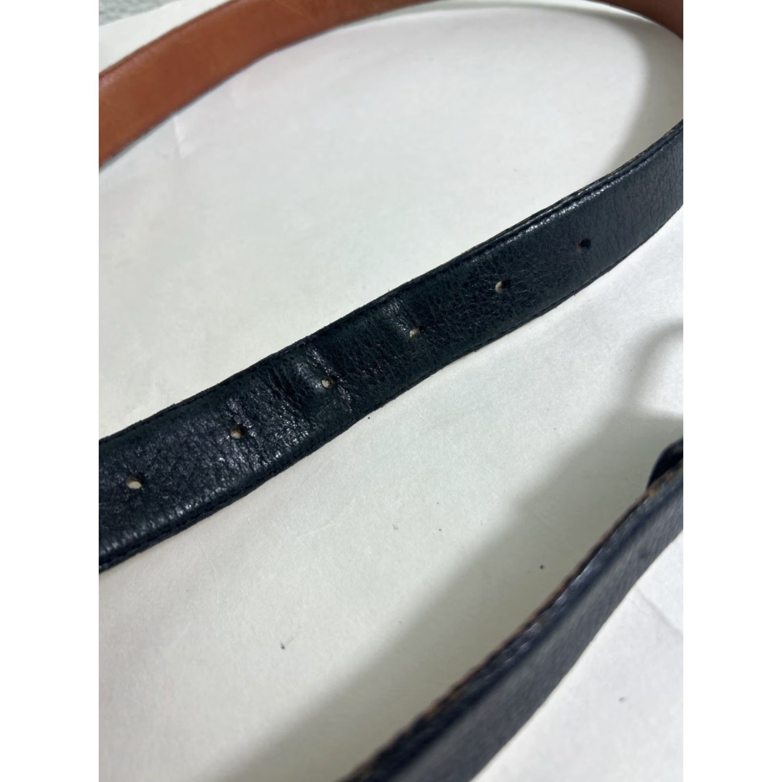 Vintage Christopher Hayes Black Genuine Leather Dress Belt Men 42 Buckle Adjustable True Black Dress Belt Size 42 - 5 Thumbnail