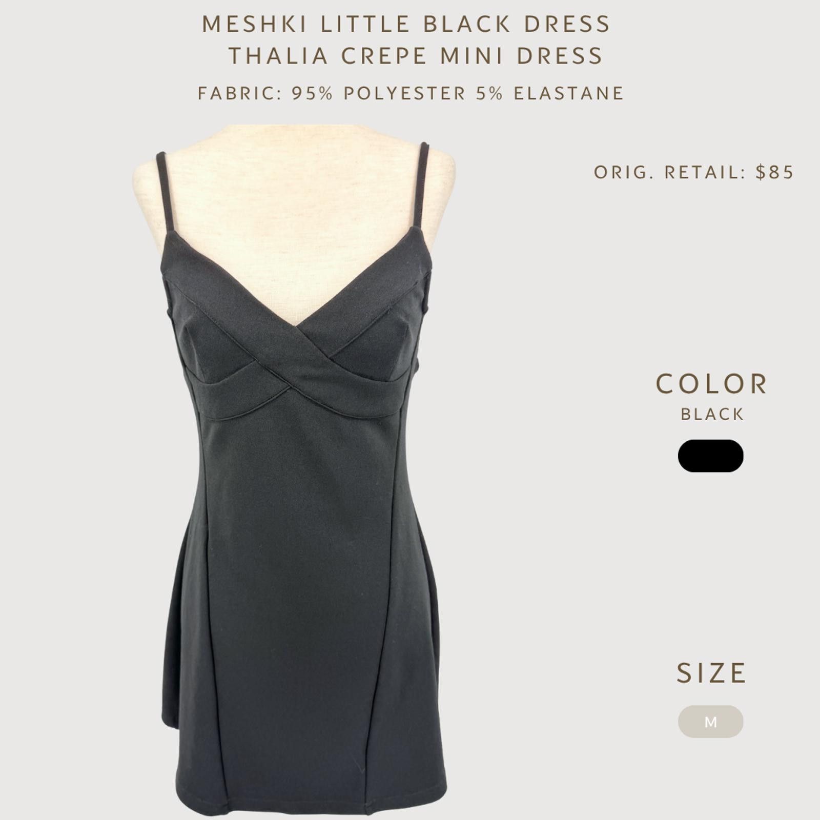 Other Meshki Thalia Mini Dress Black Bodycon Strappy M Size M / US 6-8 / IT 42-44 - 2 Thumbnail