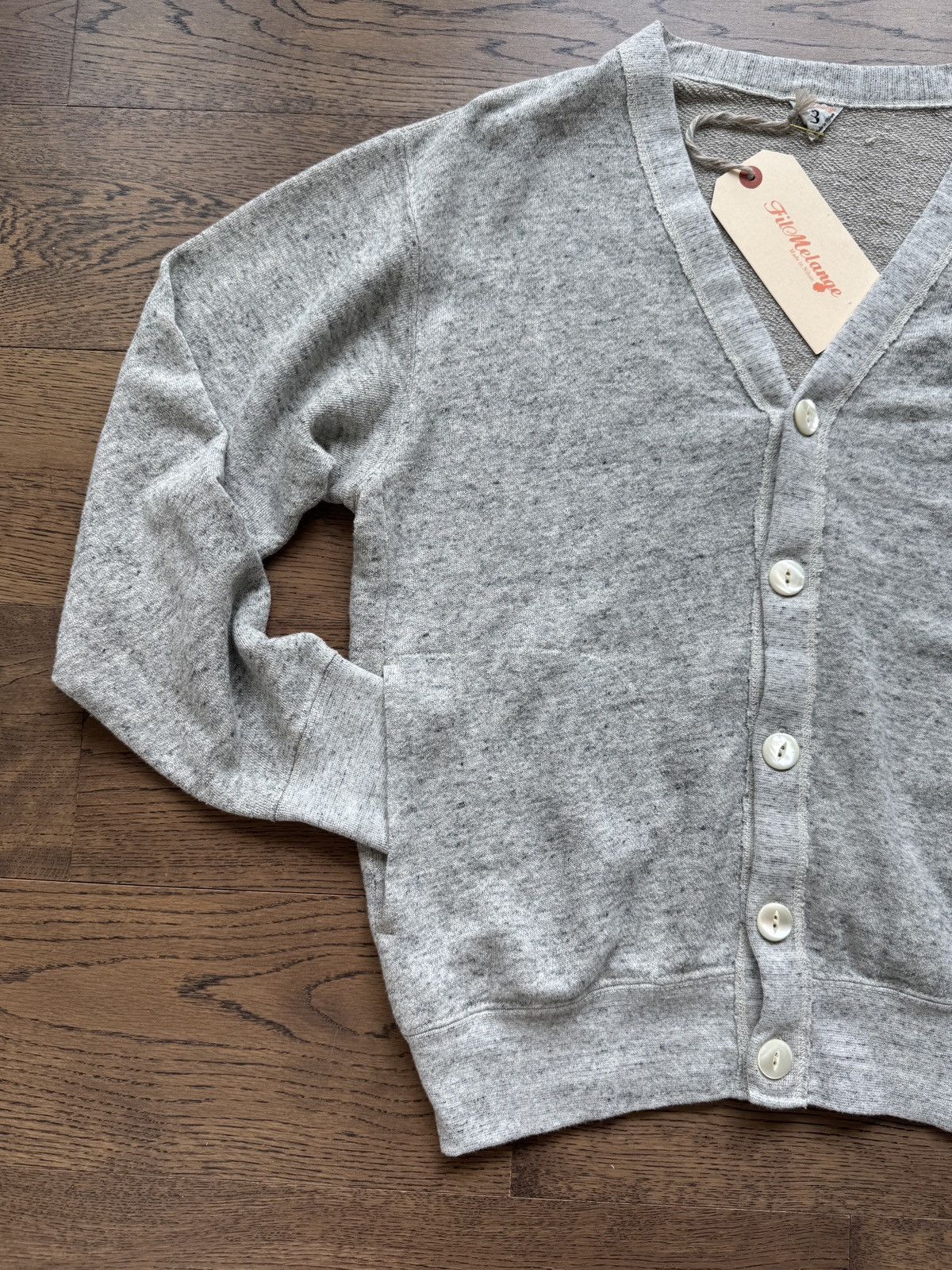 FilMelange FilMelange Japan Mens Grey Melange Sweater Cardigan M Size US M / EU 48-50 / 2 - 13 Thumbnail
