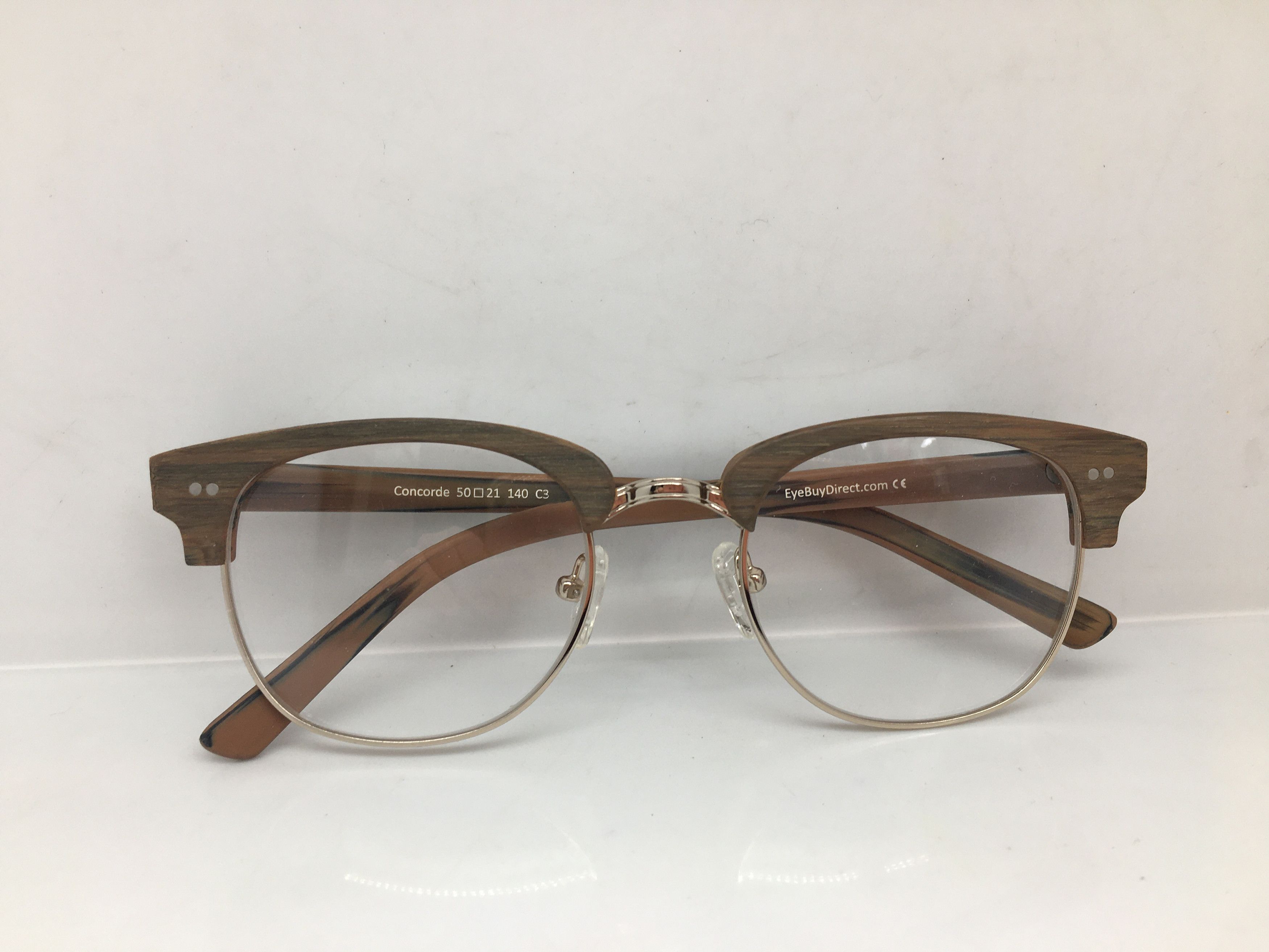 Other Eyebuydirect Concorde Malcolm X Wood SIlver Eyeglasses Size ONE SIZE - 6 Thumbnail