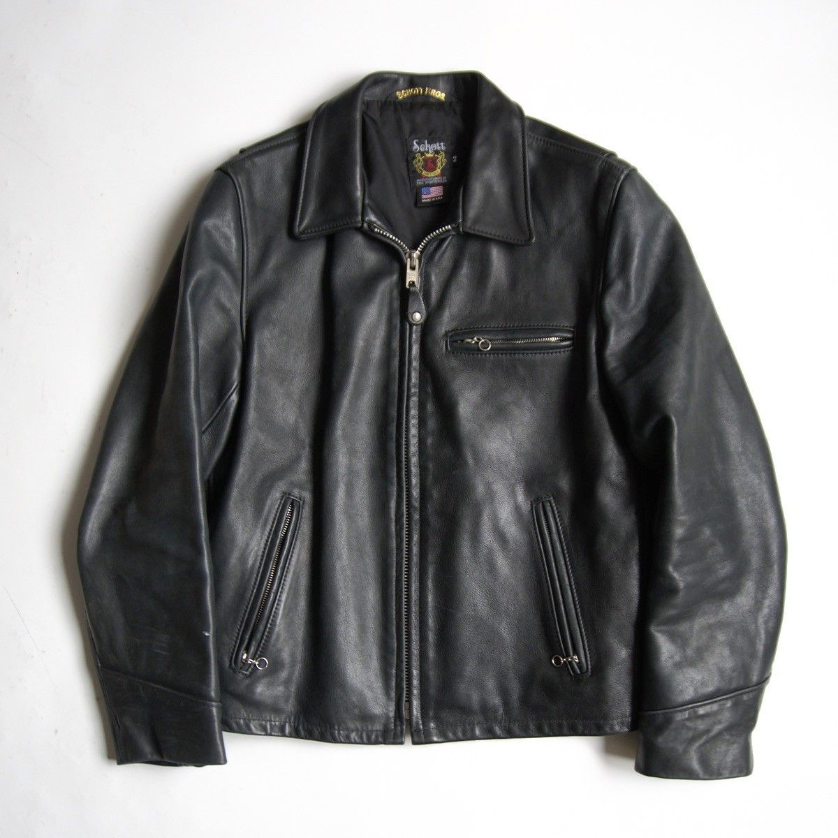 Schott × Vintage Vintage 90s Schott At101 single riders leather