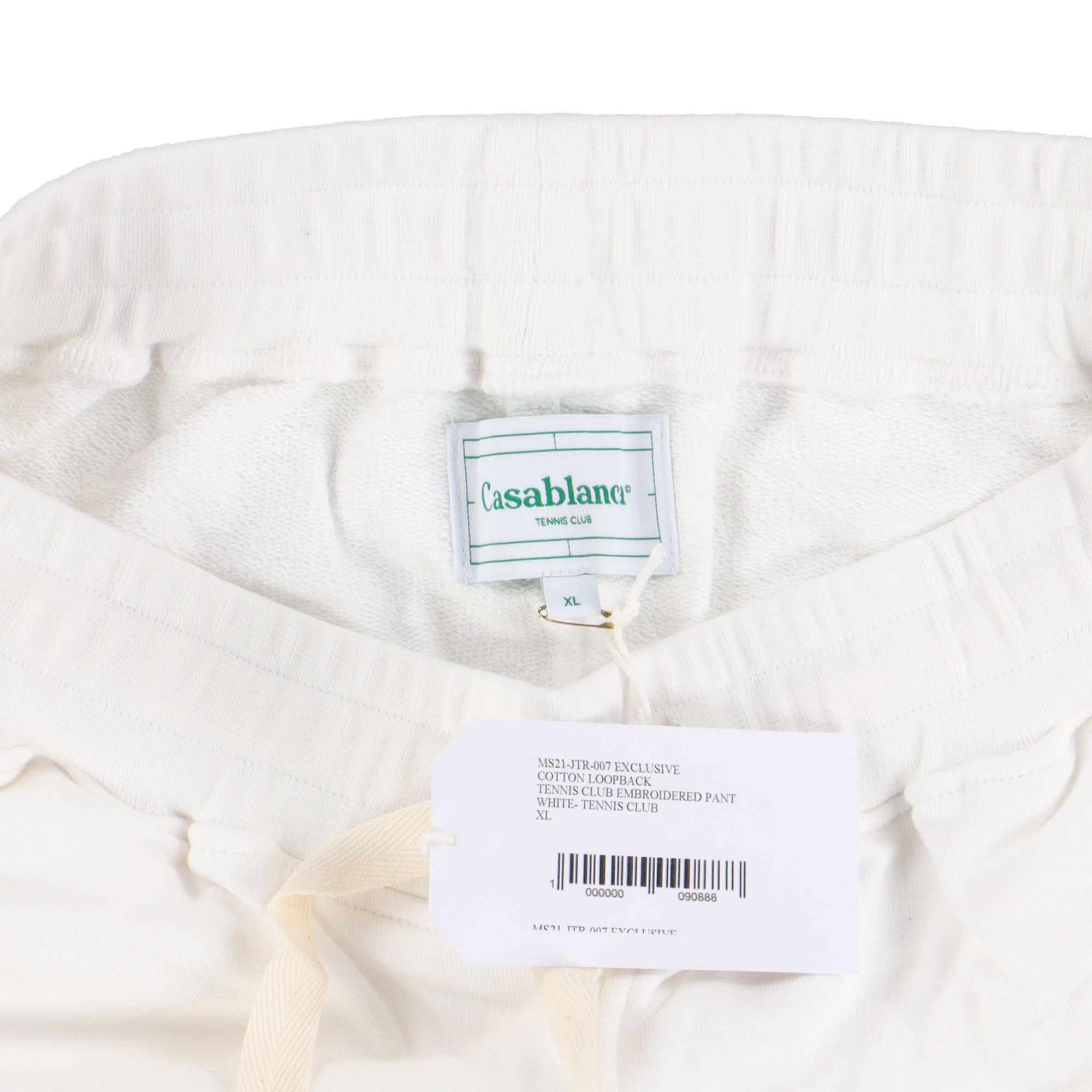 Casablanca White Embroidered Tennis Club Logo Sweatpants Size 36" / US 14 / IT 50 - 6 Thumbnail
