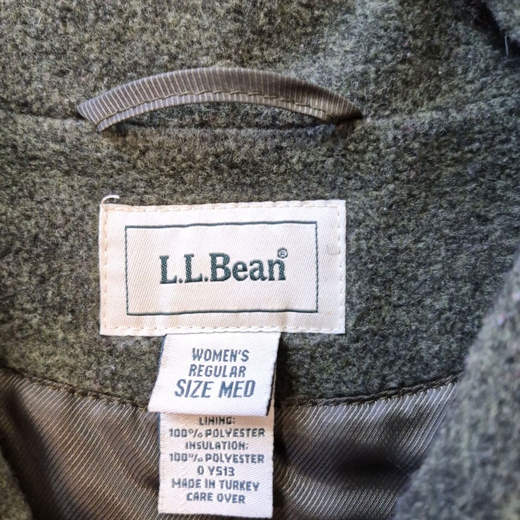 Vintage VINTAGE? No. LL Bean Green Wool Blend Coat Jacket Womens M Pockets Chore Barn Shacket Blazer Size M / US 6-8 / IT 42-44 - 3 Thumbnail