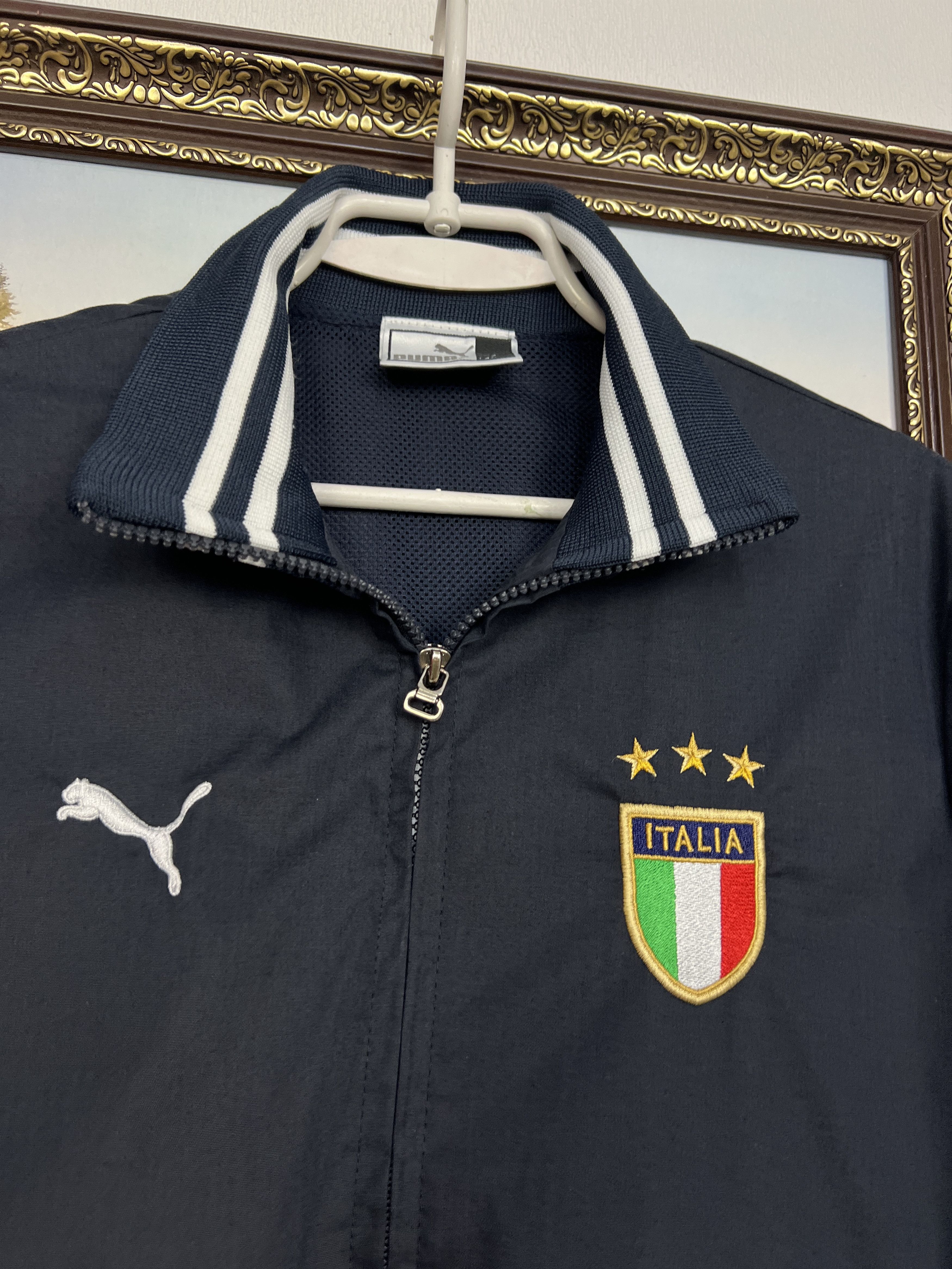Puma Vintage Puma Italy Football Jacket Soccer Track Top National Size M / US 6-8 / IT 42-44 - 3 Thumbnail