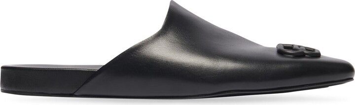 o1mt1gz0724 Cosy BB Mule in Black Smooth Calfskin in Black