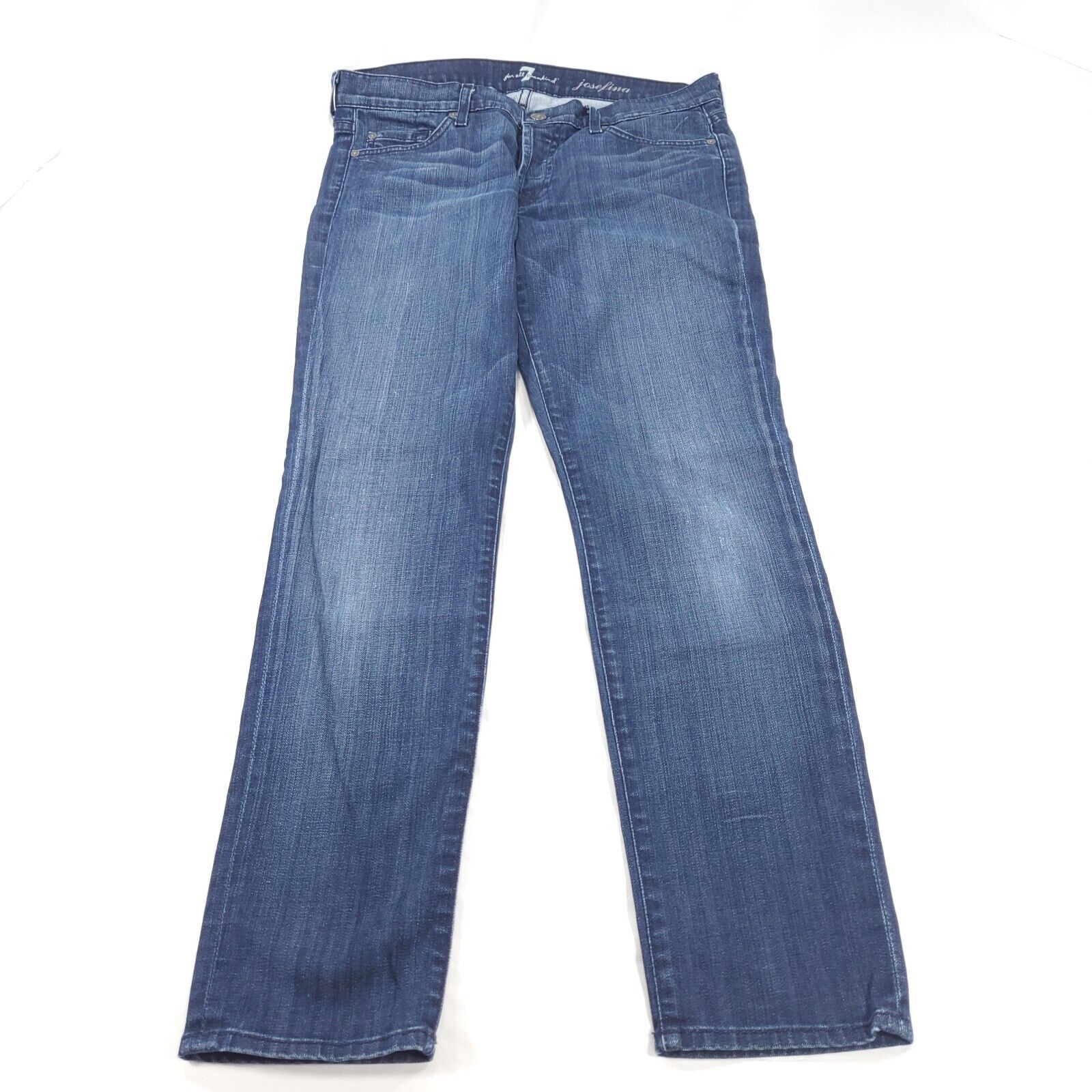 7 For All Mankind 7 For All Mankind Josefina Button Jeans Womens Size 28 Blue Size 31" - 2 Thumbnail