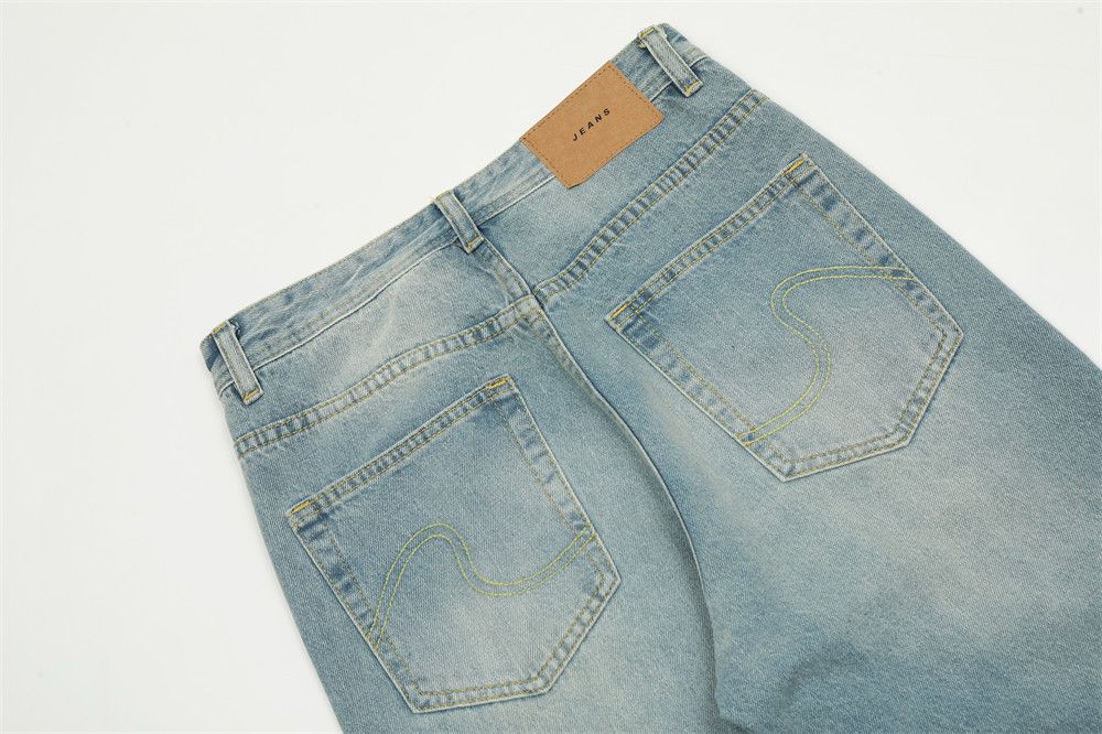 Japanese Brand × Jean Light blue vintage distressed loose casual washed jeans Size US 32 / EU 48 - 6 Thumbnail