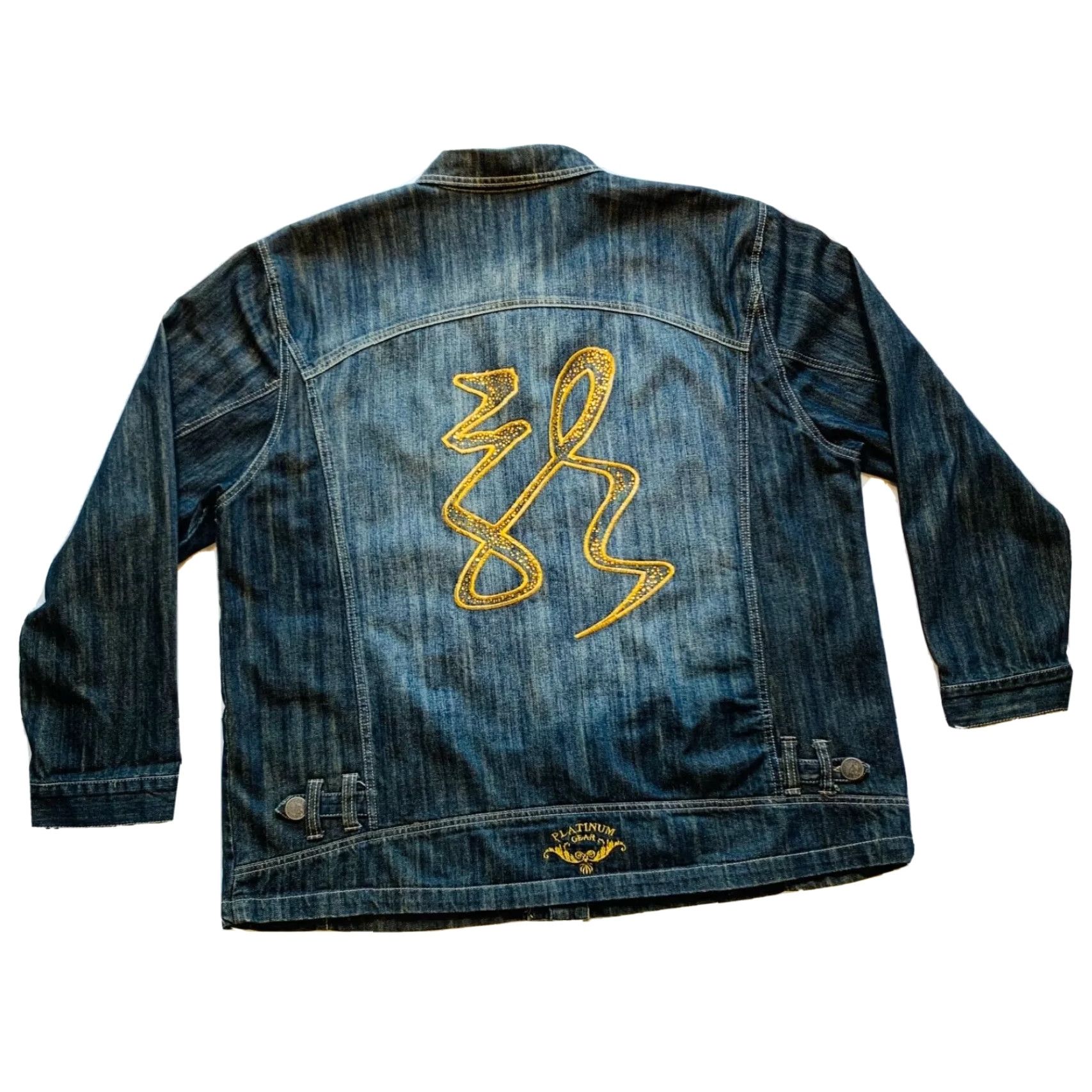 Denime VINTAGE Platinum Gear Jeans Denim Jacket Embellished Cowboy Western Ranchware 4XL NWOT Size US 39 - 2 Thumbnail