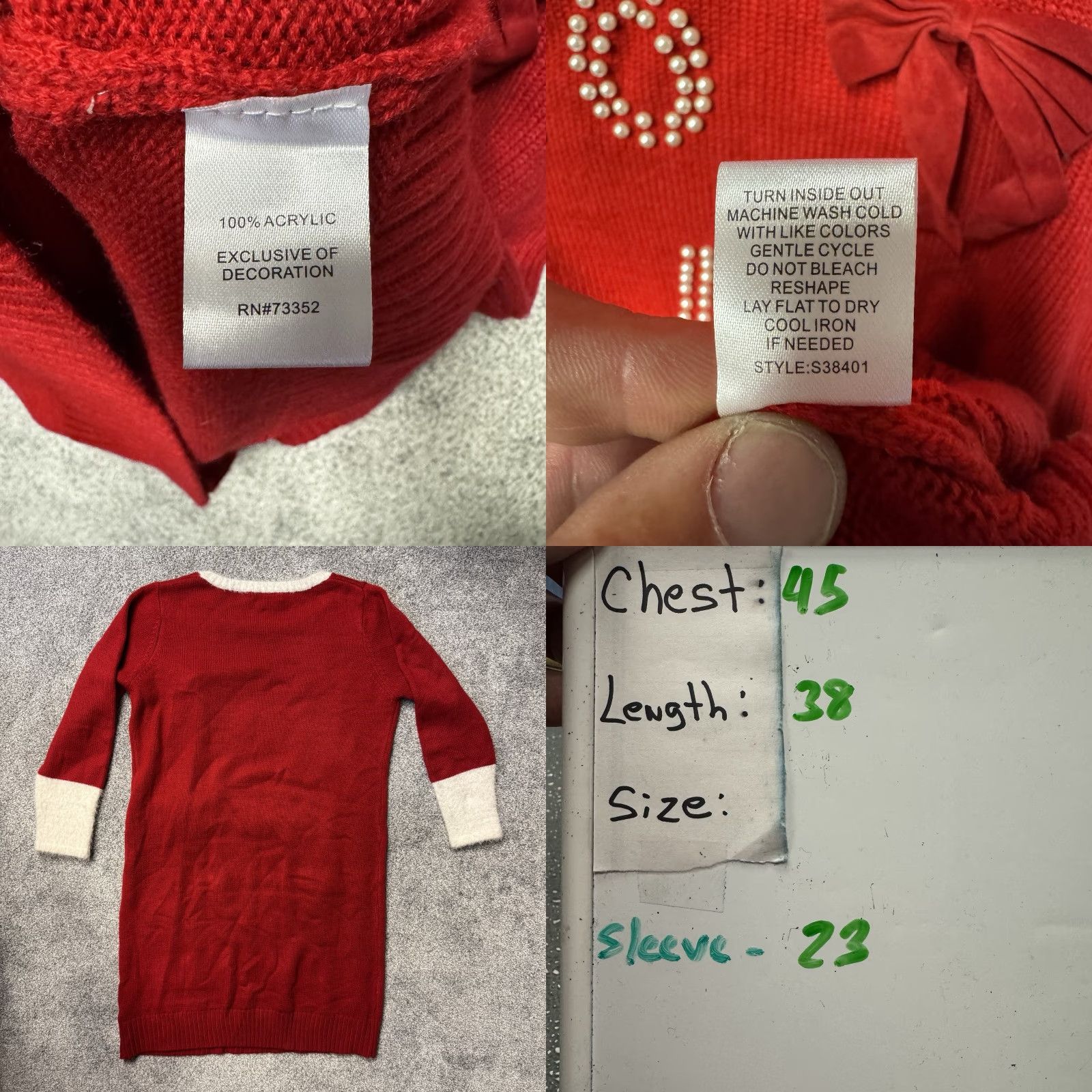 Vintage VINTAGE 99 Jane Street Ugly Christmas Sweater Dress XL Red Bow Knit Short Sleeve Women Winter Christmas Classic Festive Coquette Party Dress Size XL / US 12-14 / IT 48-50 - 8 Thumbnail