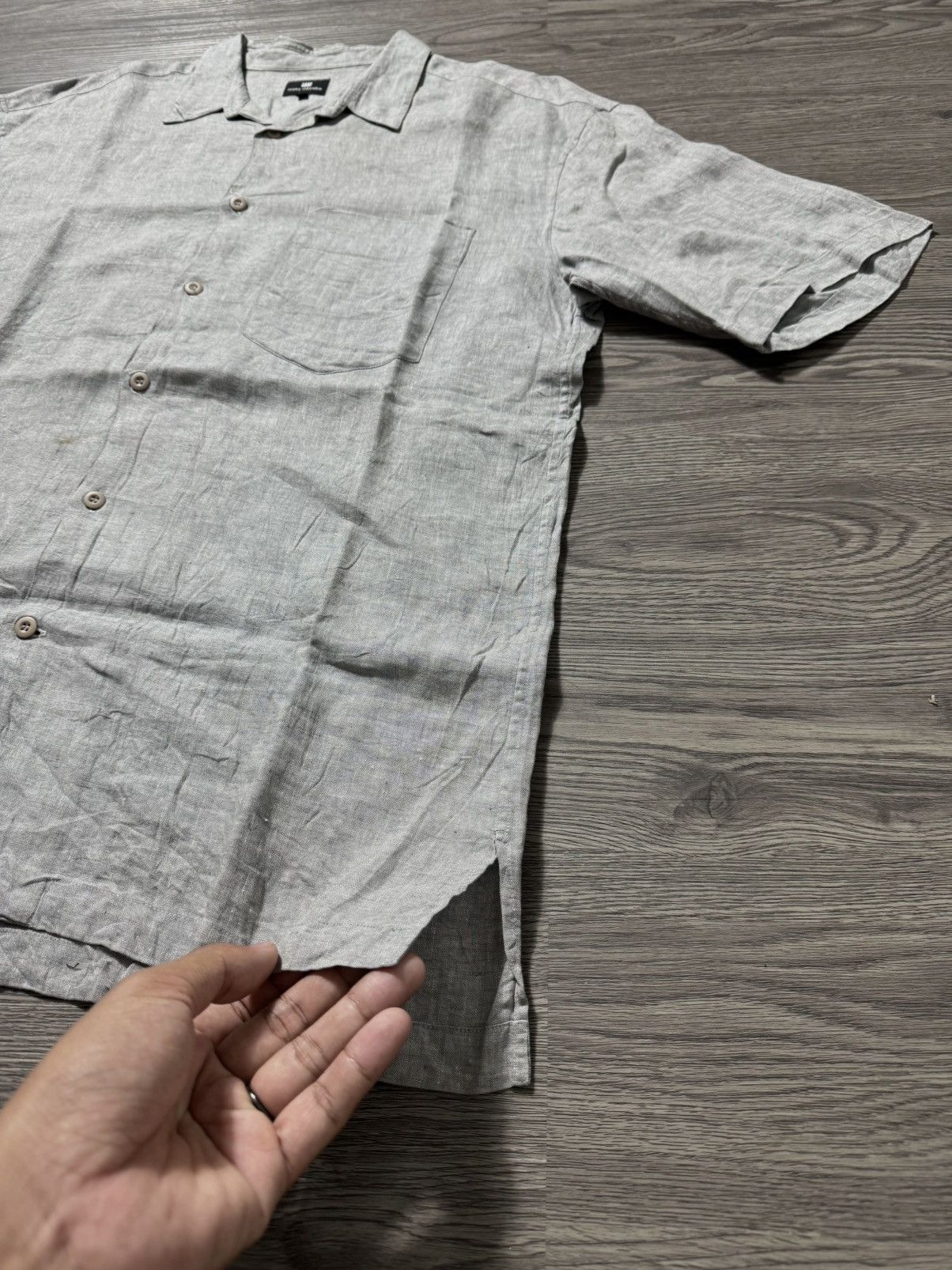 Issey Miyake 💥LAST SALE💥Issey Miyake Linen Button Up Shirt Size US L / EU 52-54 / 3 - 8 Thumbnail