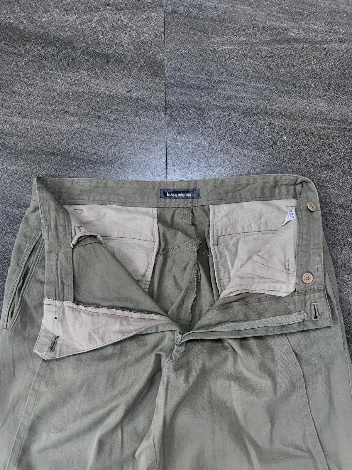Issey Miyake FREE TAX! 90s Diagonal Stitched Trousers Size US 30 / EU 46 - 4 Thumbnail
