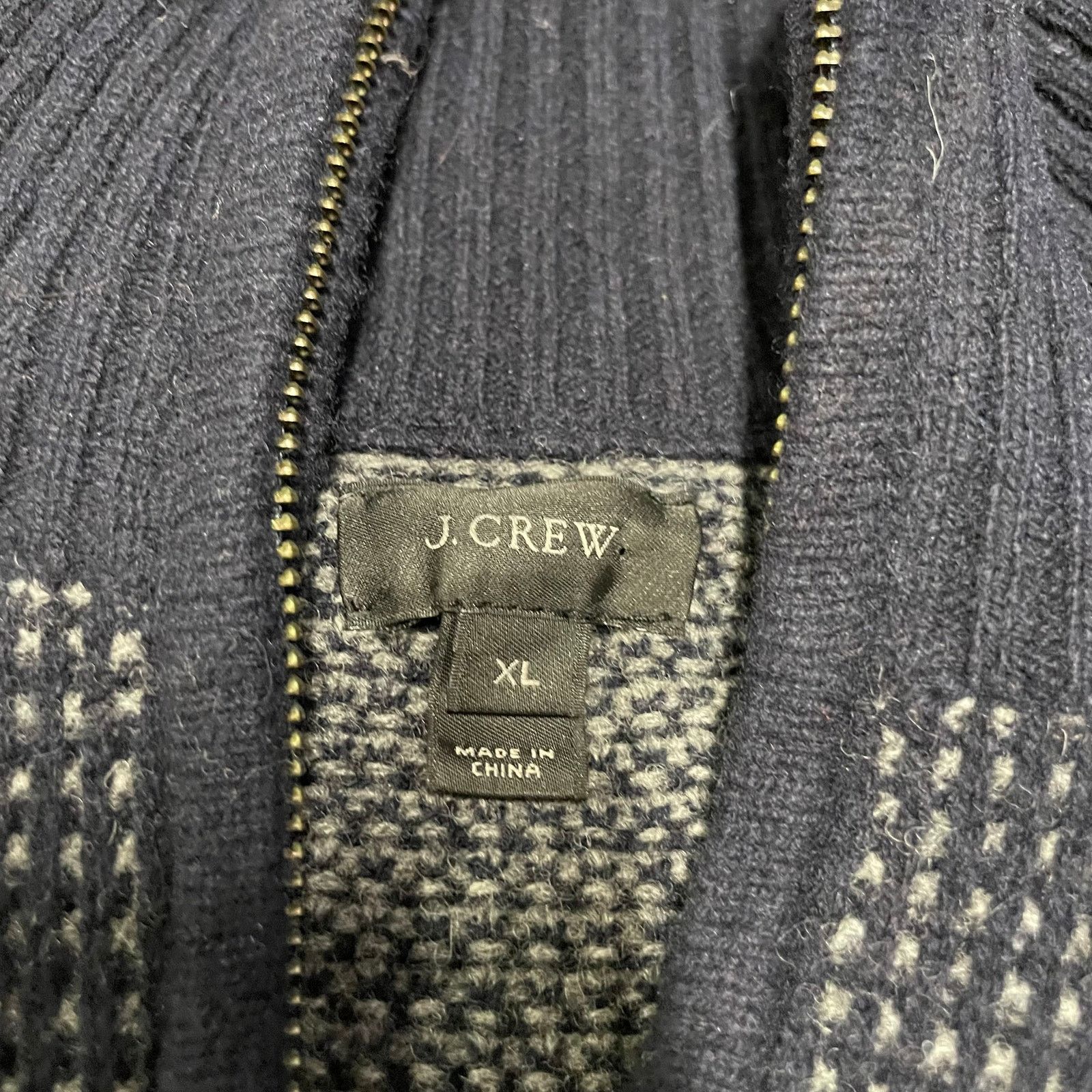 J.Crew J.Crew Lambswool Quarter Zip Pullover Sweater Blue XL Warm Size US XL / EU 56 / 4 - 8 Thumbnail