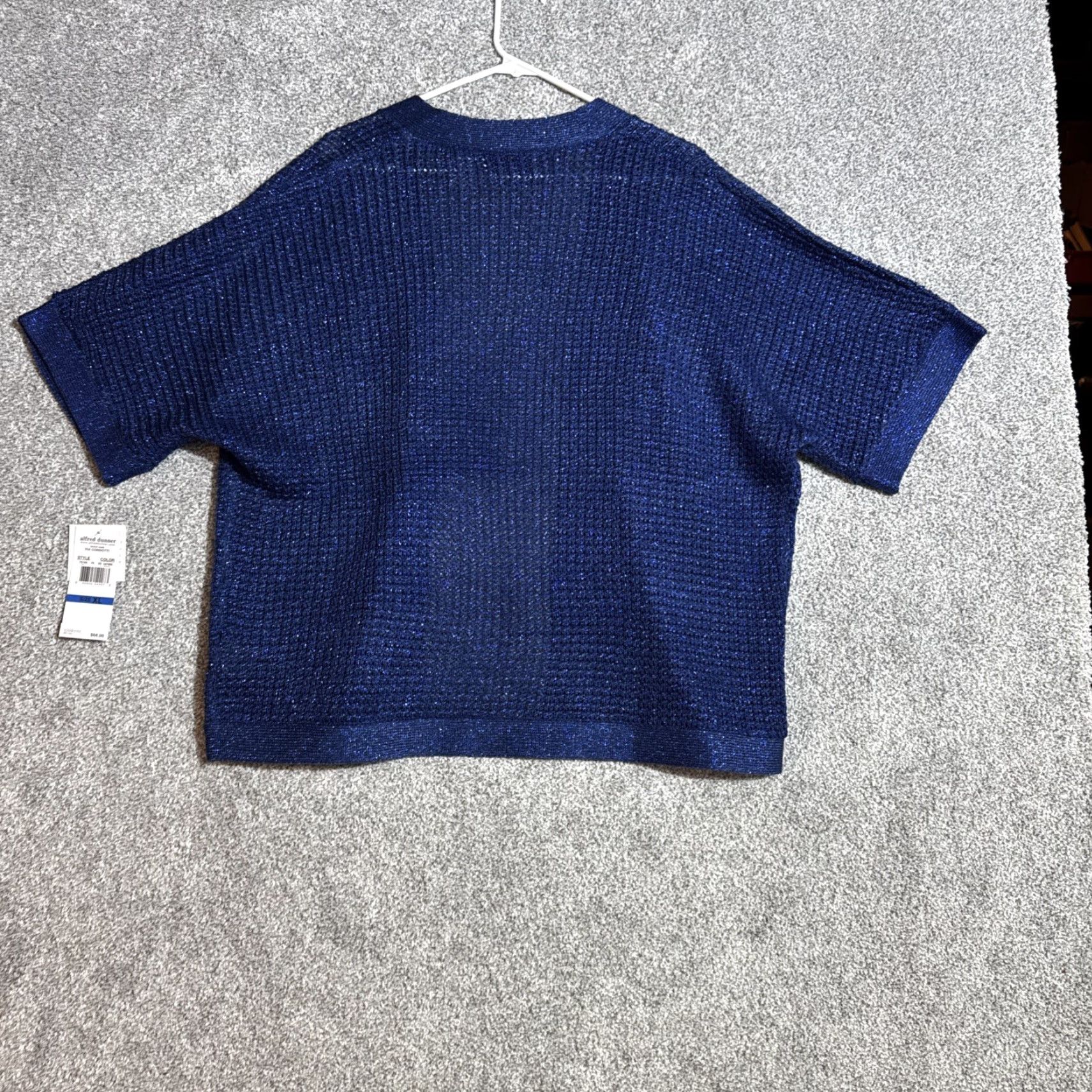 Vintage Alfred Dunner Cardigan Sweater Womens XL Blue Sparkly Chic Evening  Wear | Grailed