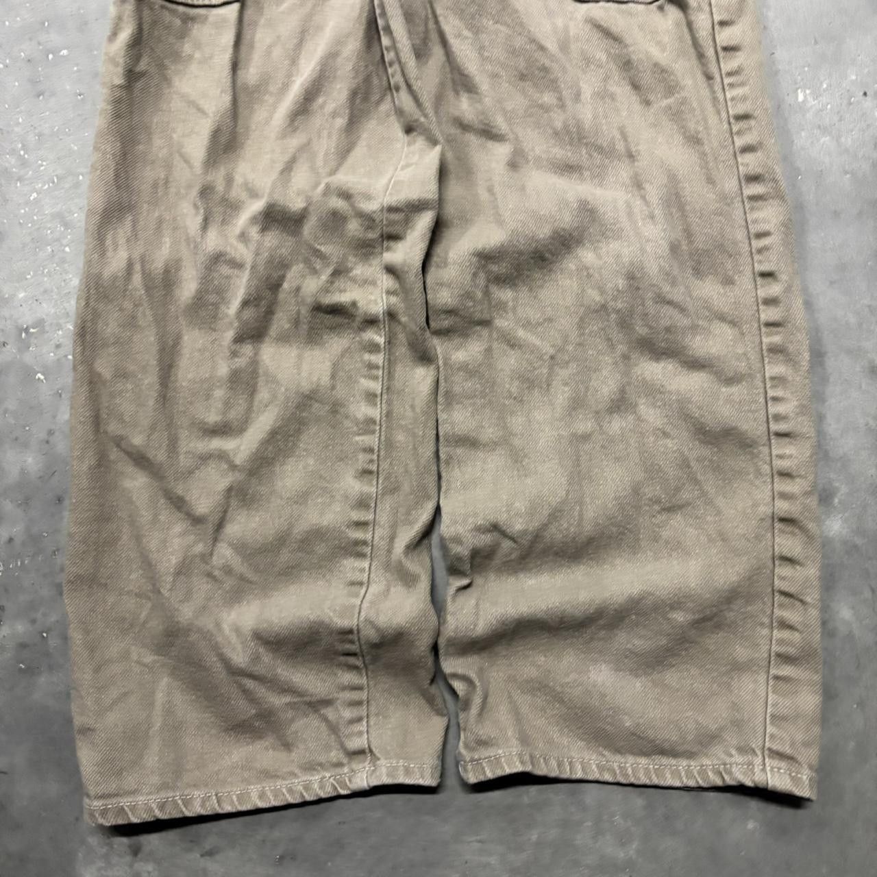 Japanese Brand × Vintage Crazy Vintage Y2K/2000s Cream Tan Skater Streetwear Cargo Pants! Size US 29 - 6 Thumbnail