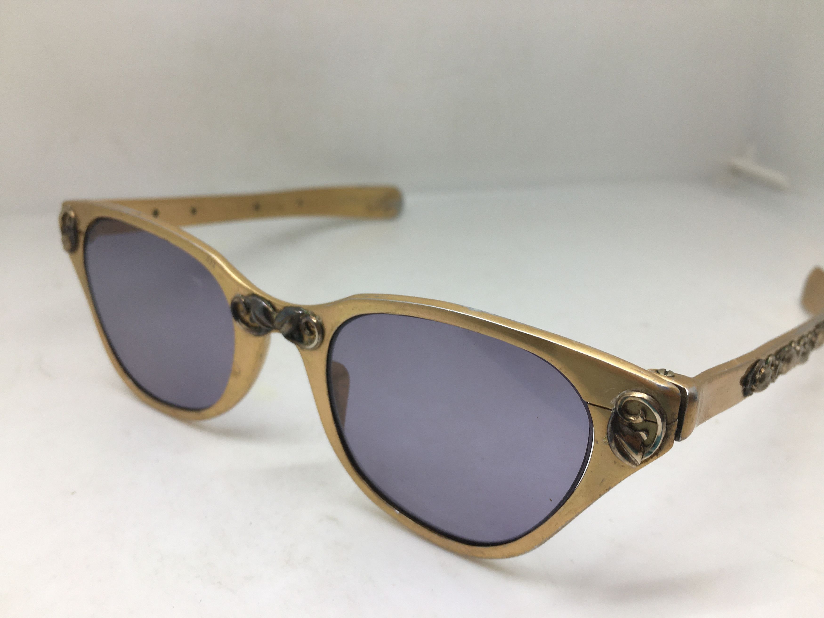 Vintage Vintage 50s TURA Woman Aluminum Brown Cateye Eyeglasses Size ONE SIZE - 2 Thumbnail