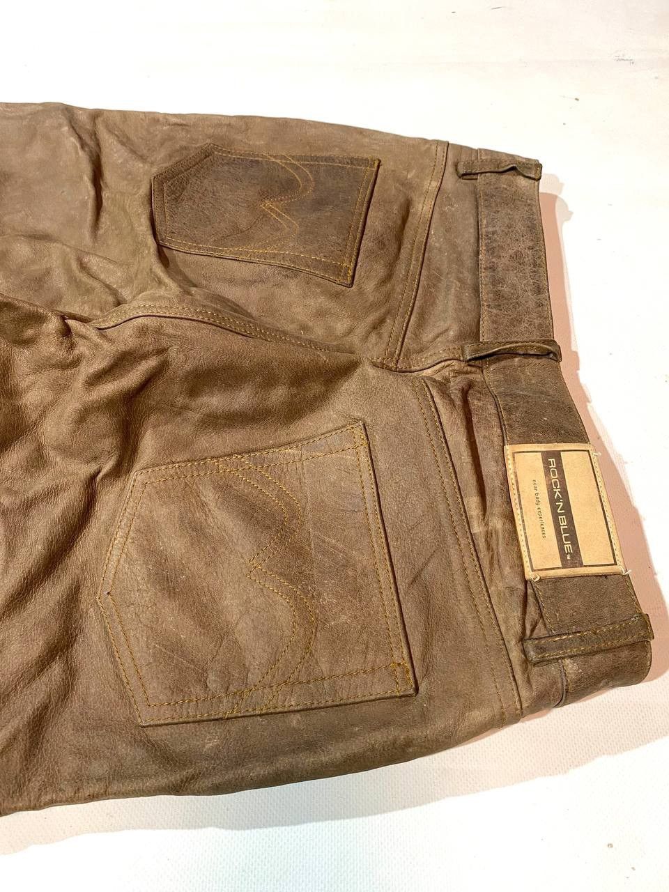 Leather Rockn Blue Racing Moto Leather Pants Size US 33 - 8 Thumbnail
