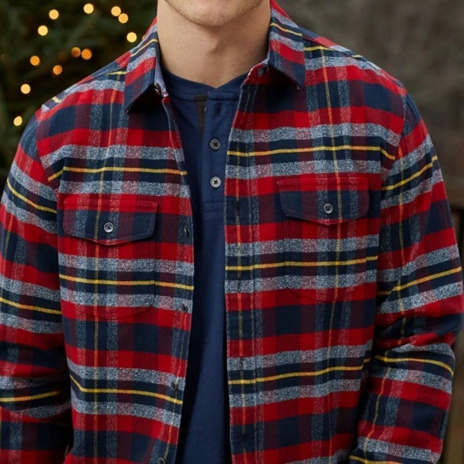 Flag & Anthem NWT Flag & Anthem Ames Pocket Flannel Shacket Red Men's S Size US S / EU 44-46 / 1 - 8 Thumbnail