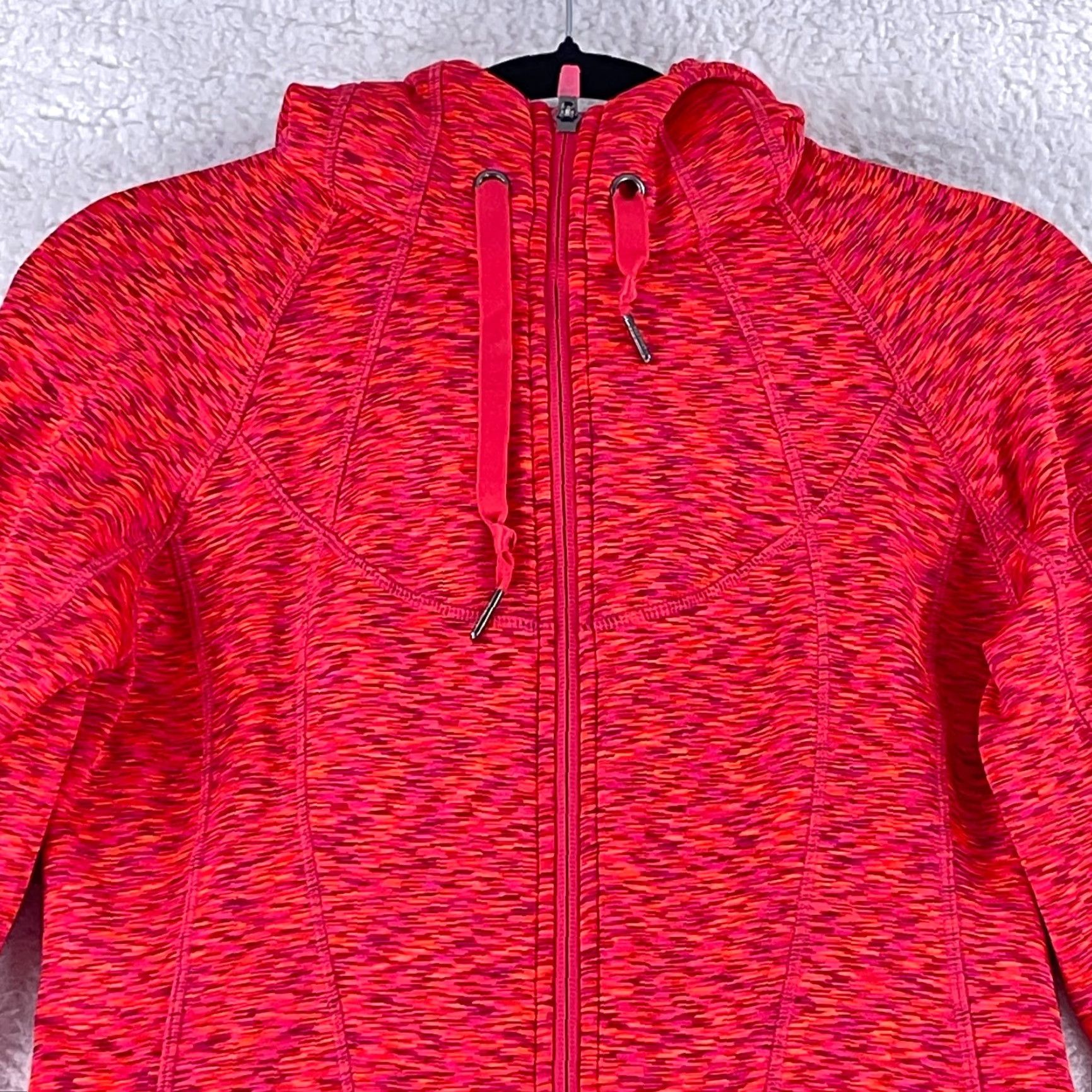 Athleta Athleta Jacket Womens Small Orange Space Dye Full Zip Hoodie Stretch Size S / US 4 / IT 40 - 3 Thumbnail