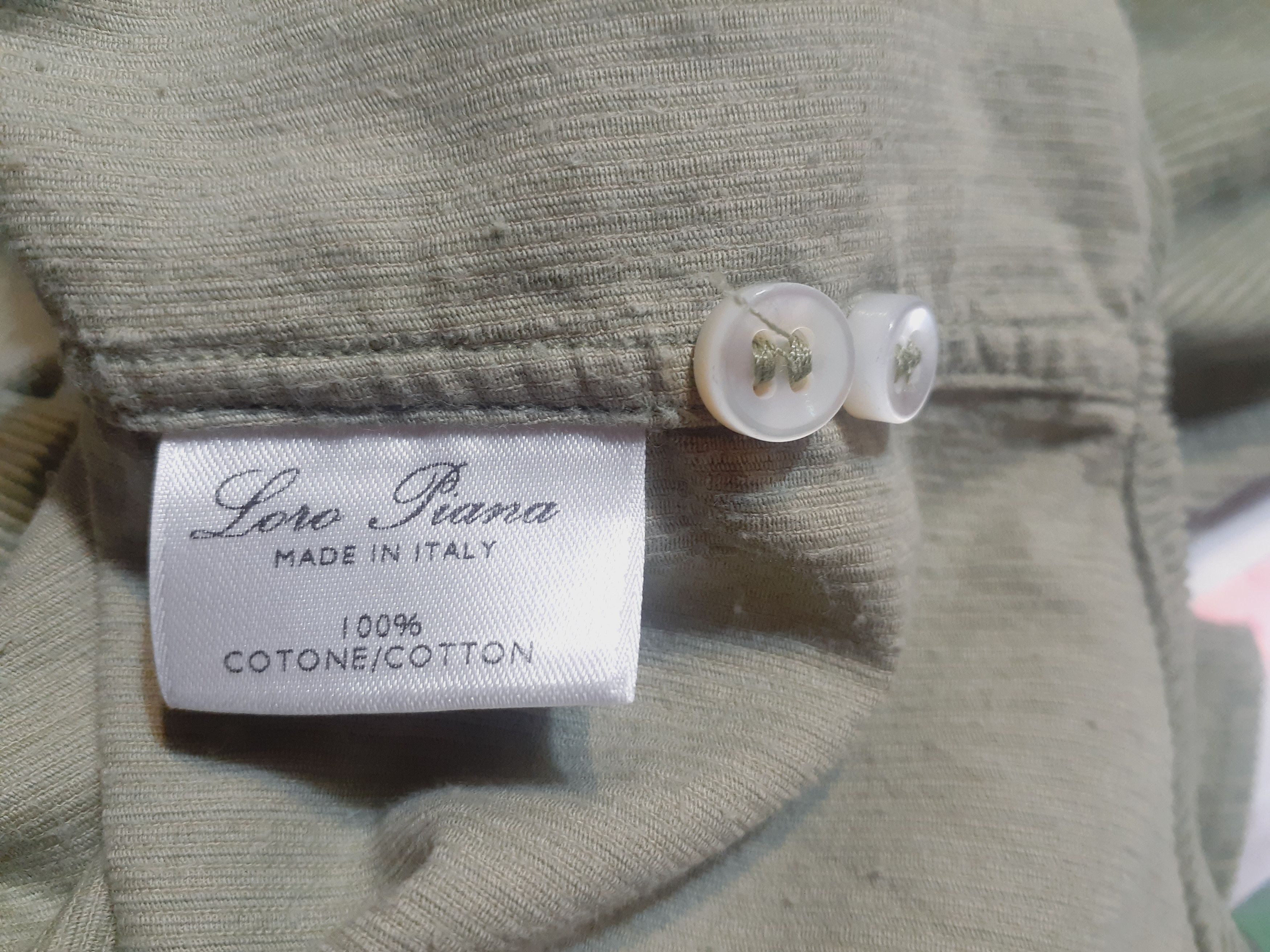 Loro Piana Loro Piana Khaki Long Sleeve Velvet Shirt Size US M / EU 48-50 / 2 - 9 Thumbnail