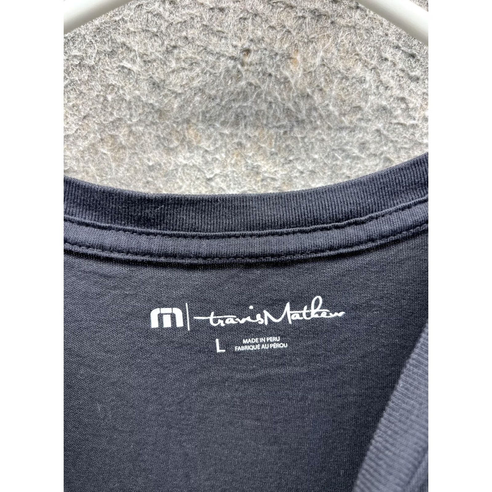 TravisMathew Travis Mathew Shirt Mens Large Black Golf Graphic Tee Tagless Crew Neck Short Sleeve Logo Print Mens L Black Golf Tee Size US L / EU 52-54 / 3 - 5 Thumbnail