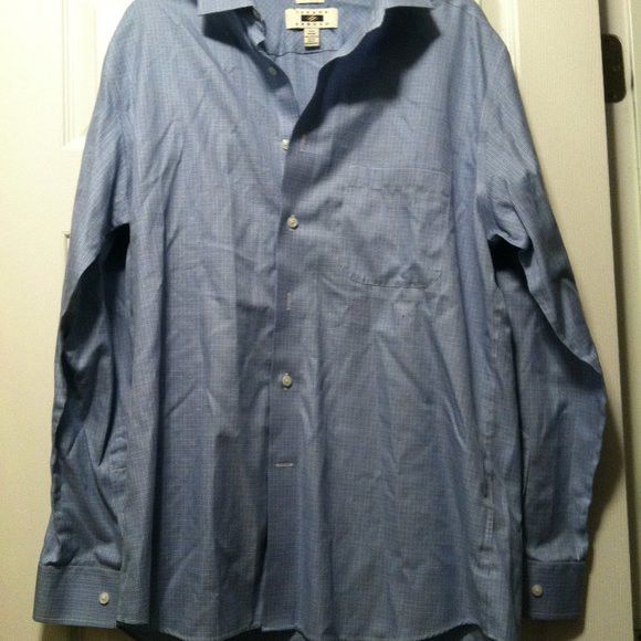 Joseph Abboud JOSEPH ABBOUD MENS BLUE 100%COTTON DRESS SHIRT 16.5/34-35 Size US L / EU 52-54 / 3 - 3 Thumbnail