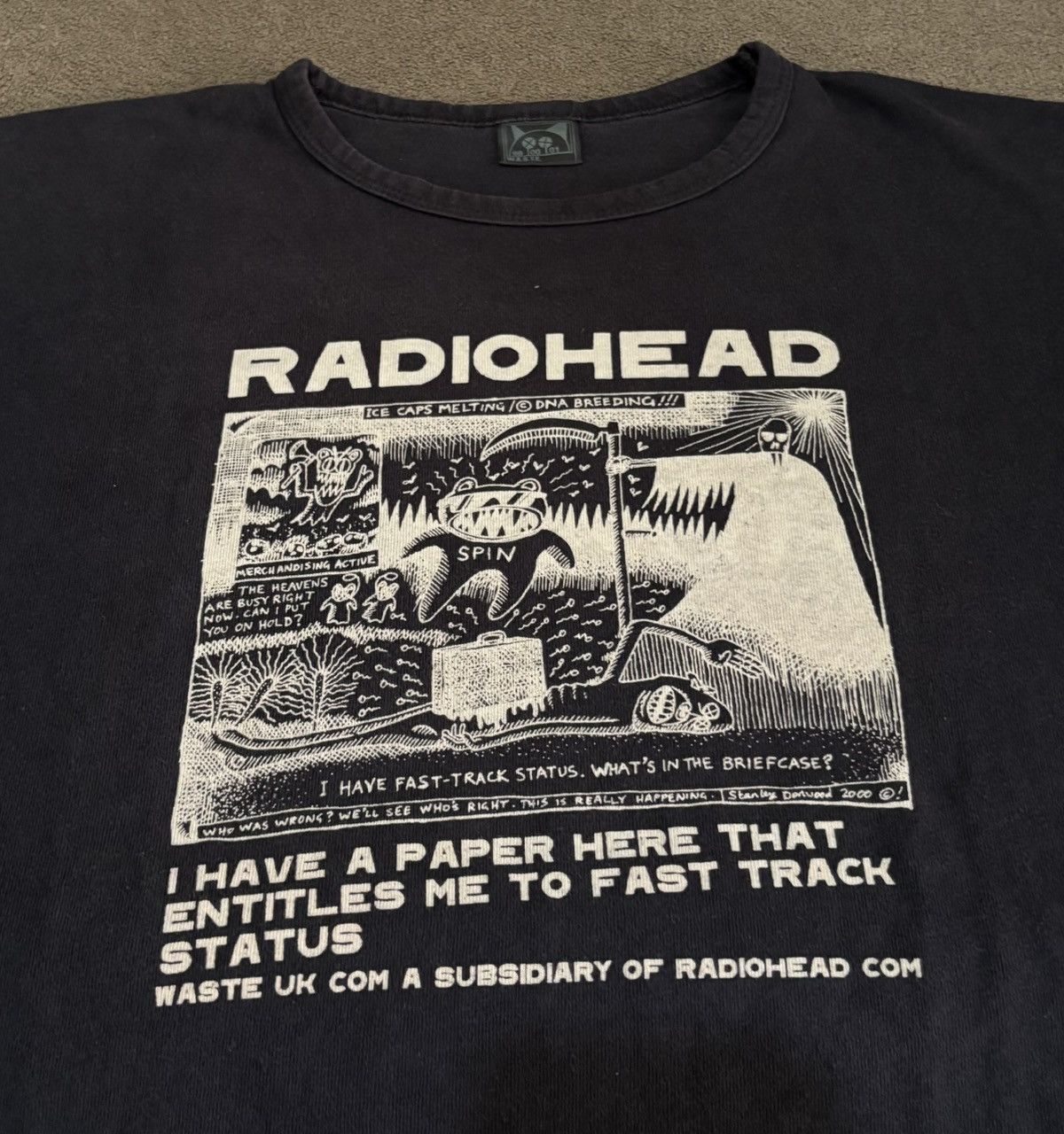 Band Tees Vtg Radiohead Fast Track Pyramid Song,Oasis,Britpop Size US M / EU 48-50 / 2 - 1 Thumbnail
