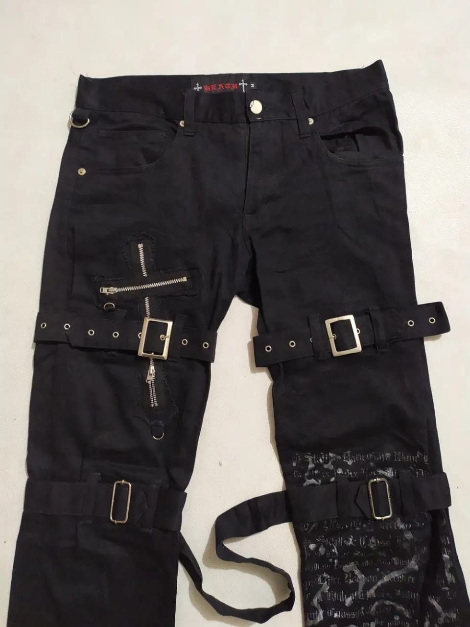Other Keystation Bondage Flared/ Bootcut Punk Pants Size 29" - 2 Thumbnail