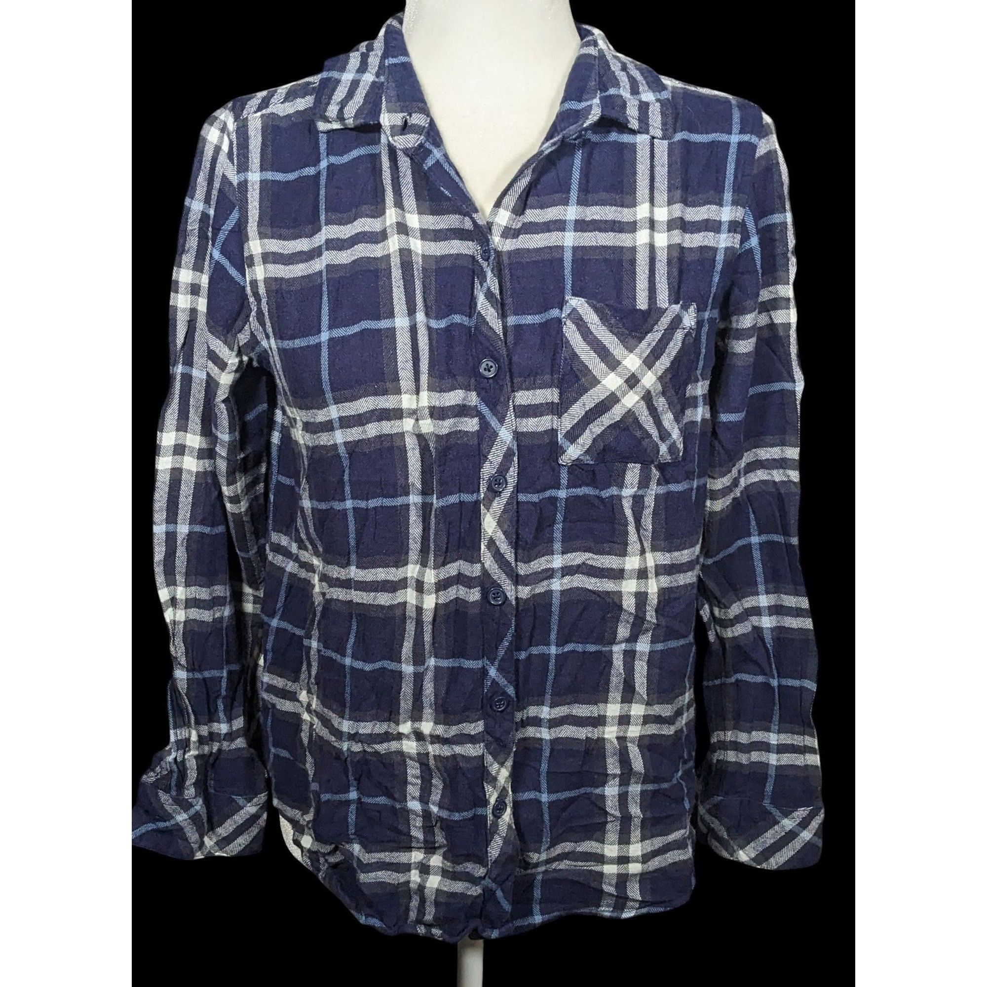 Other Well Worn Blue And White Button Down Shirt Size S / US 4 / IT 40 - 1 Thumbnail