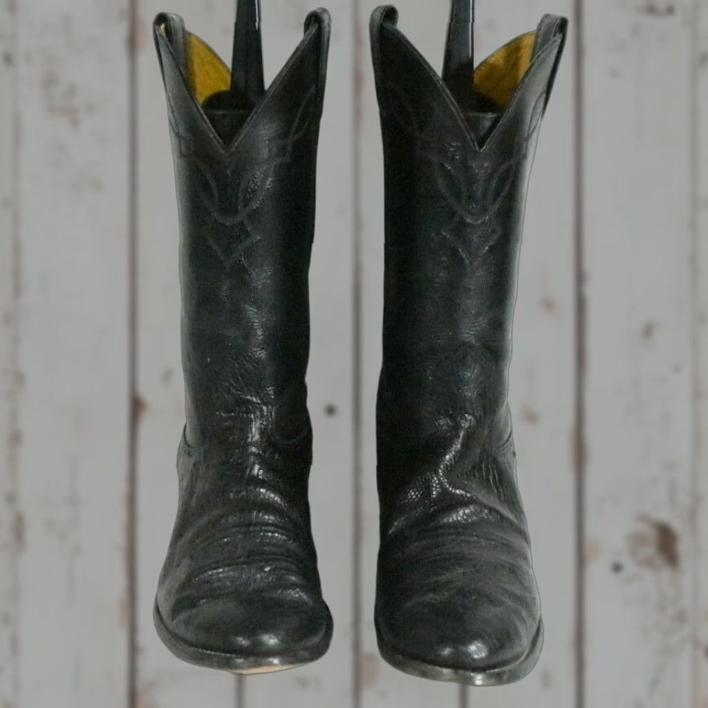 Vintage VINTAGE Nocona Boots Mens 8.5 D Ostrich Round Toe Western Classic Cowboy Boots Size US 9 / EU 42 - 1 Thumbnail