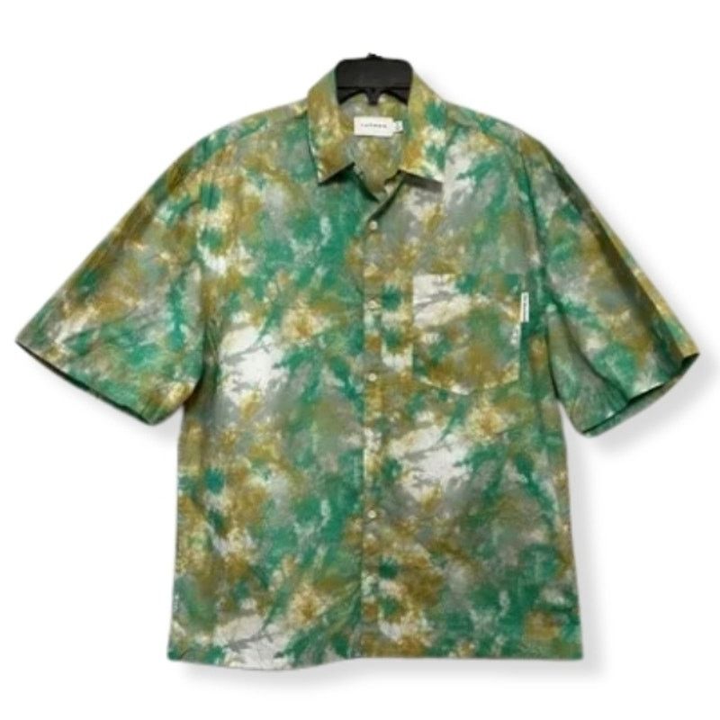 Topman Topman Button-Up Shirt Marble Print Short Sleeve Multi M Size US M / EU 48-50 / 2 - 2 Thumbnail